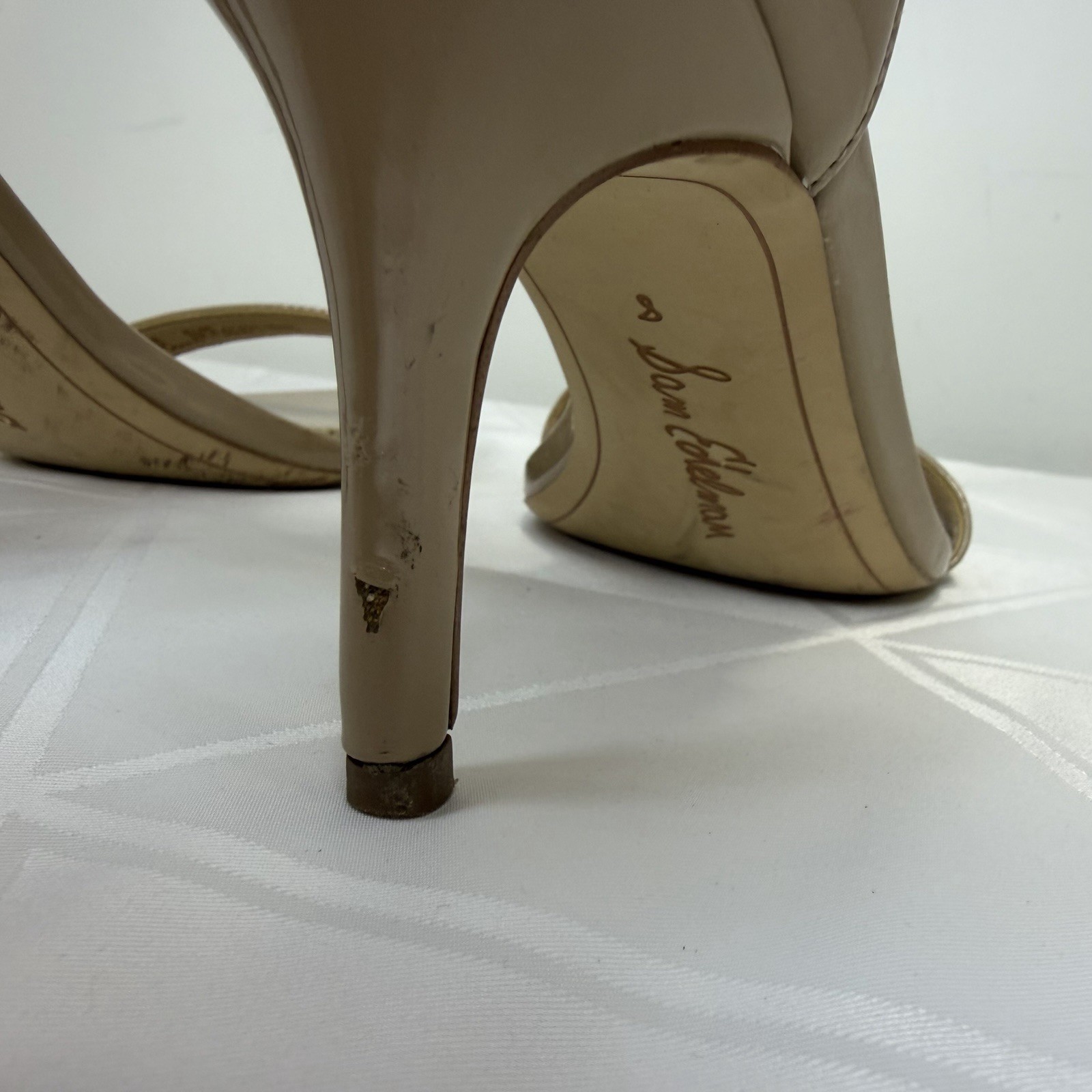 Sam Edelman Women’s Nude Colored Sandals Ariella With 3” Heels Size 8