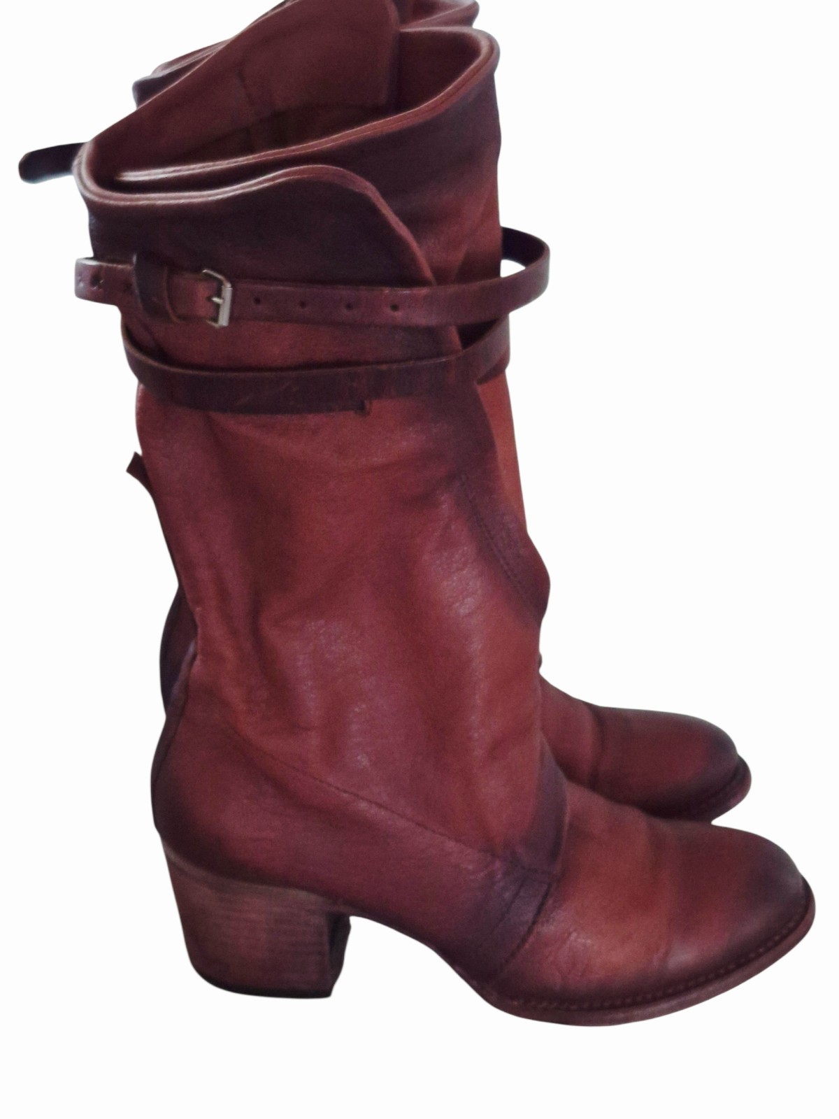 ​Authentic Freebird by Steven Distressed Leather Boots, US 9.5 (26cm insole), Bo