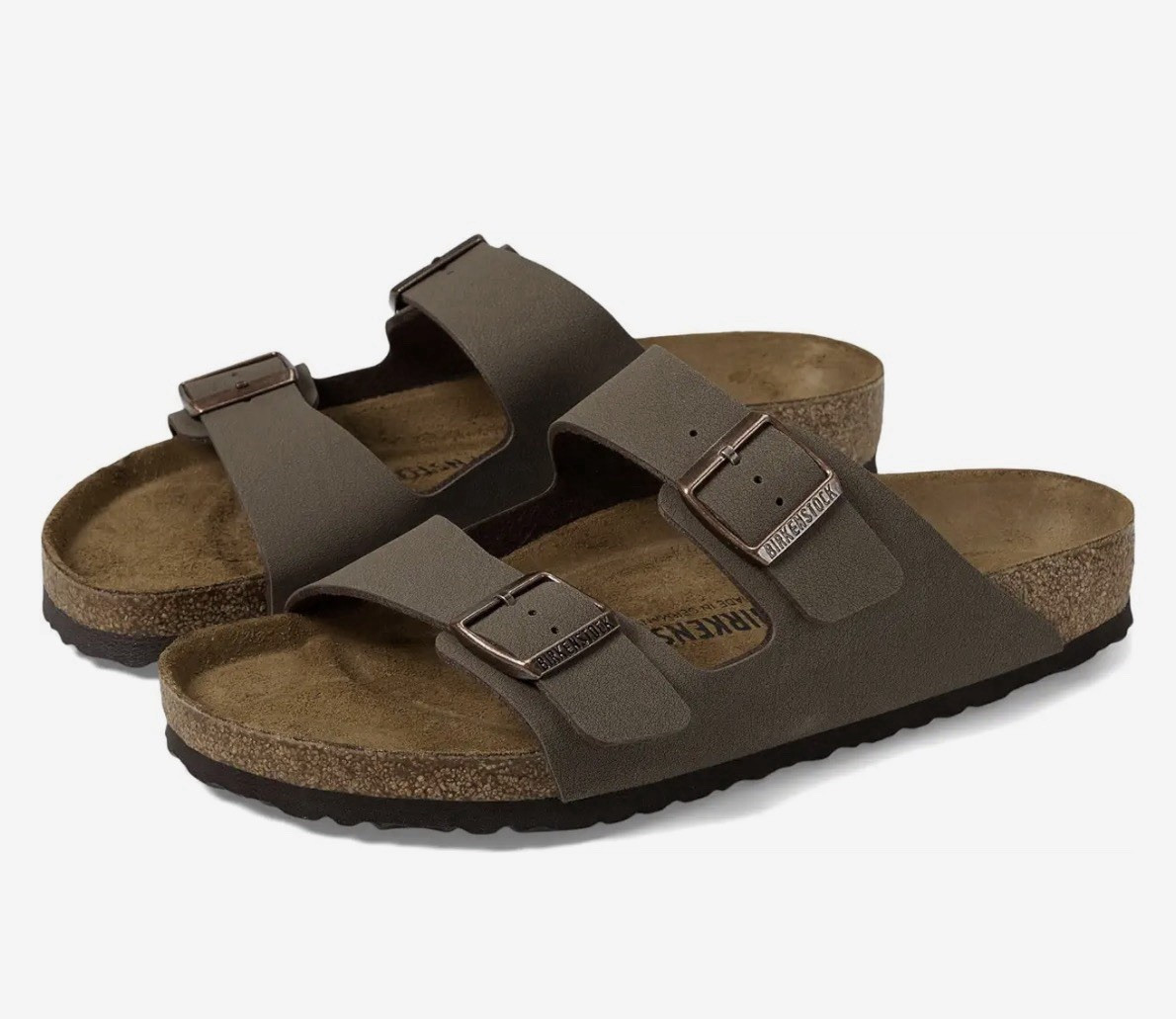 Birkenstock Women’s Arizona Brown Vegan Leather Slide Sandals size 10