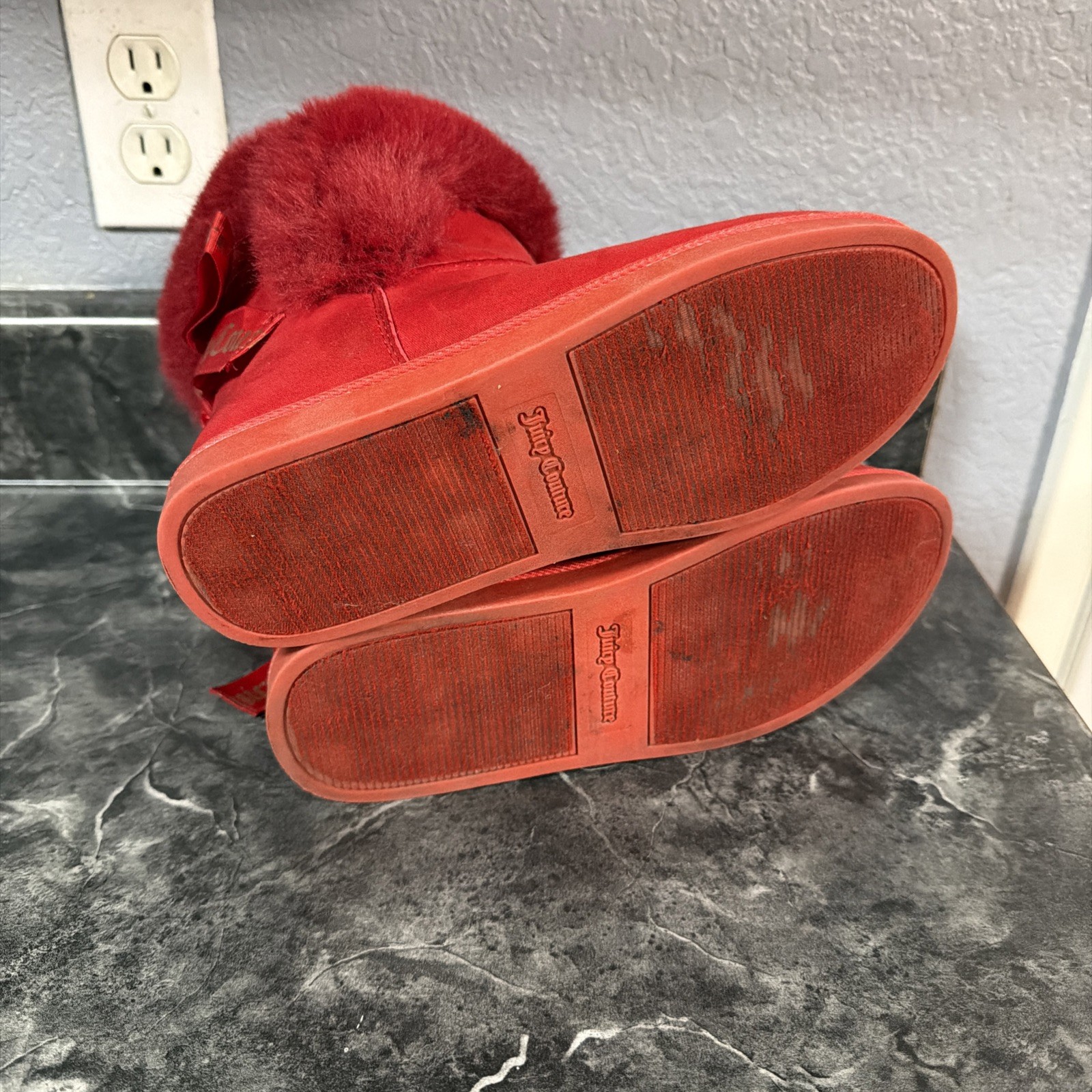 Juicy Couture Women’s King Cozy Cold Weather Booties Red Size Us7 1/2