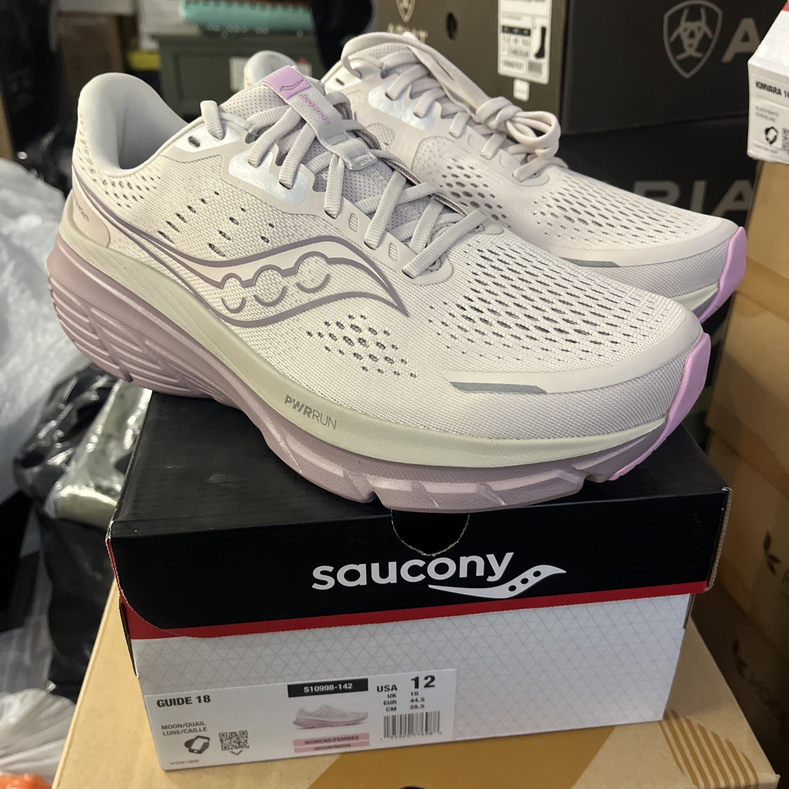 Saucony Guide 18 Women’s Size 12 (Moon/Quail) White Purple NEW