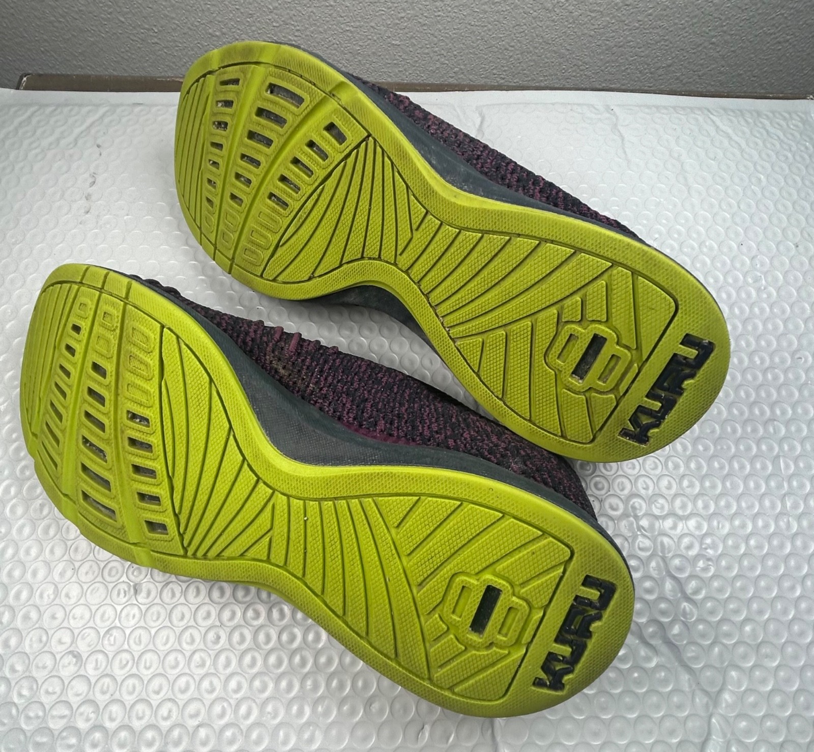 KURU Stride Slip-on Sneakers Women’s Size 8.5 Purple Mesh Knit Teal Shoes