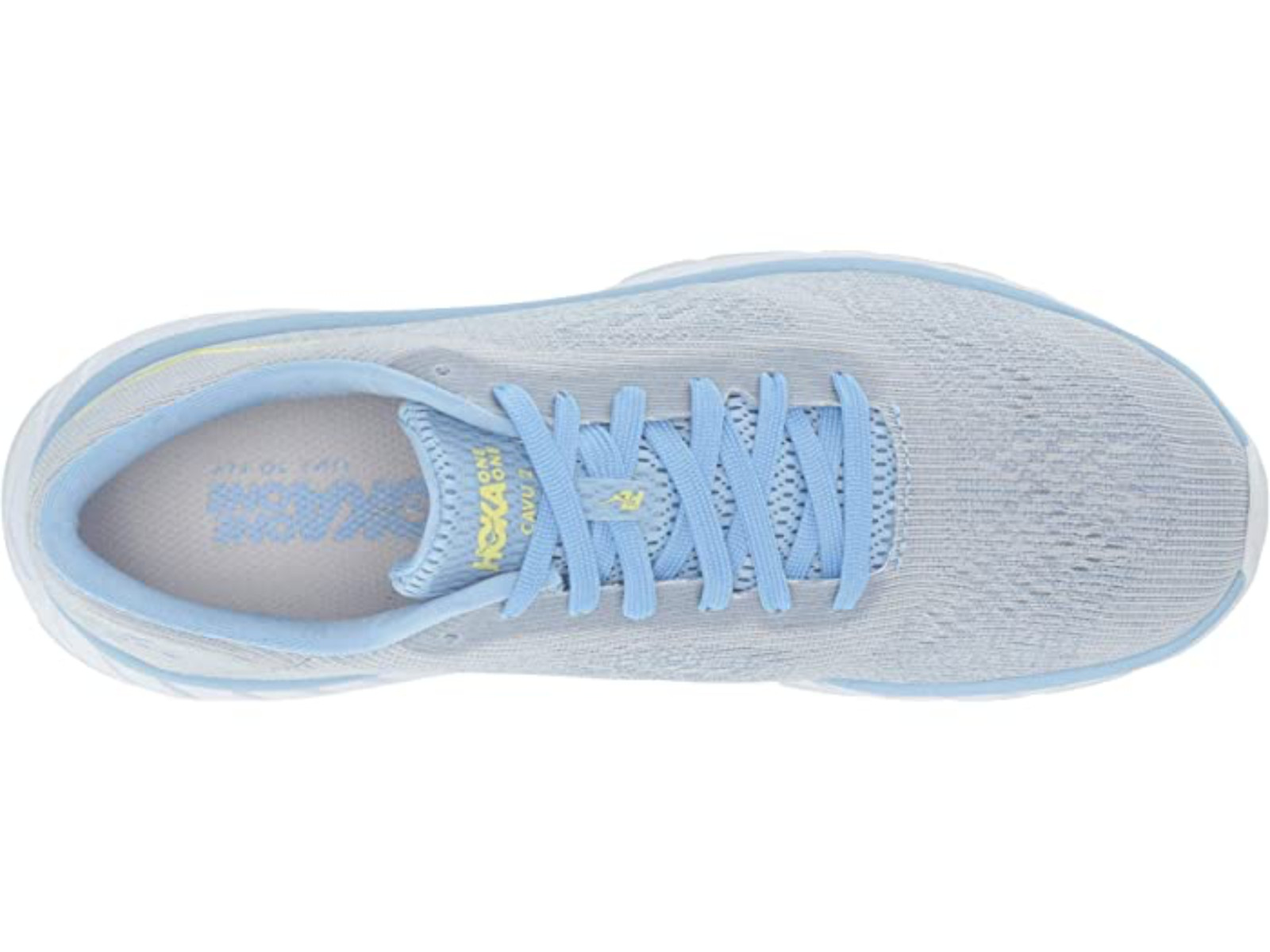 HOKA ONE ONE Cavu 2 Marl Lightweight Lace-Up Road Sneakers Blue Air Mesh Sz 10.5