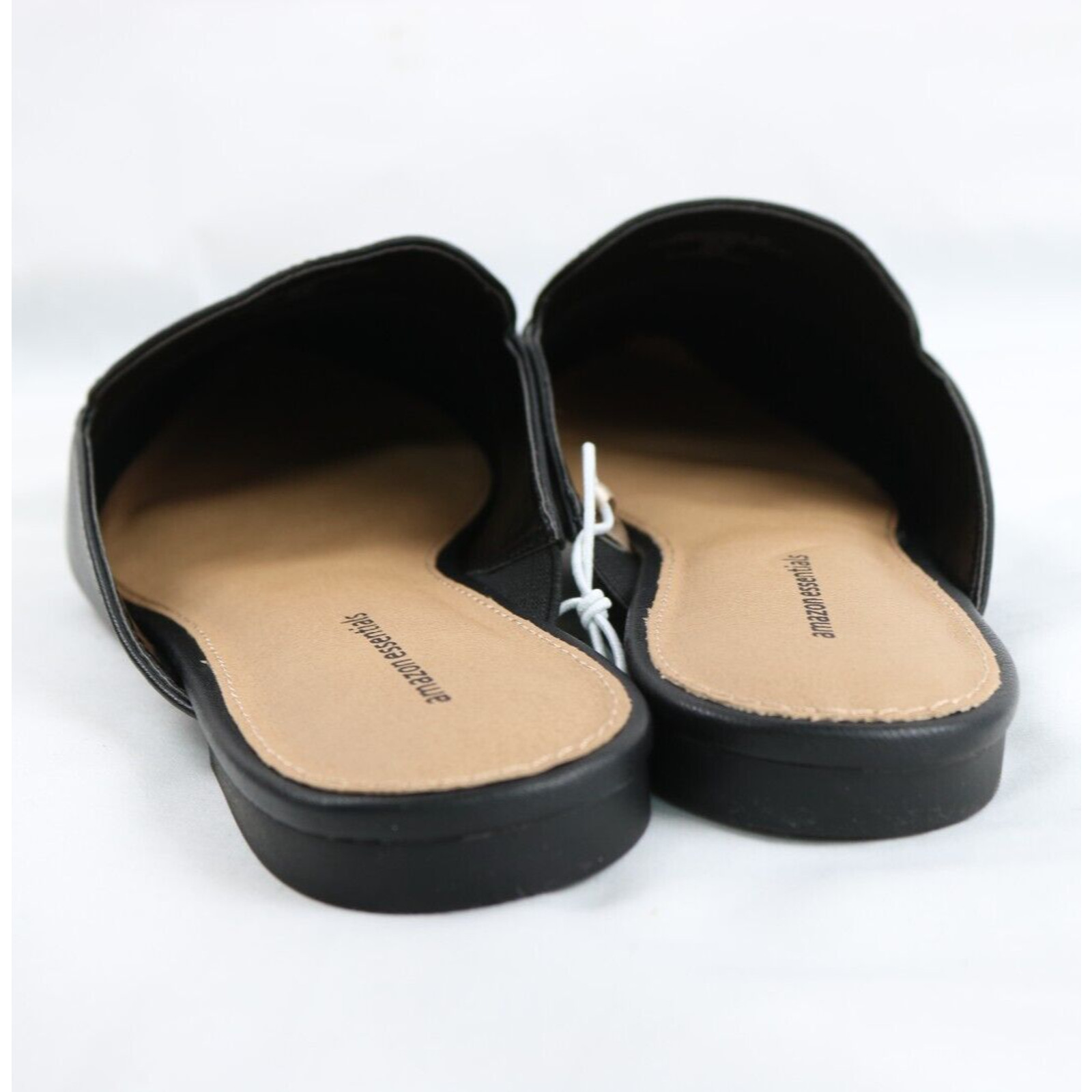 Women’s Size 9 Molly Pointy Toe Mule Flat Slides Sandals w/ Mini Heel, Black