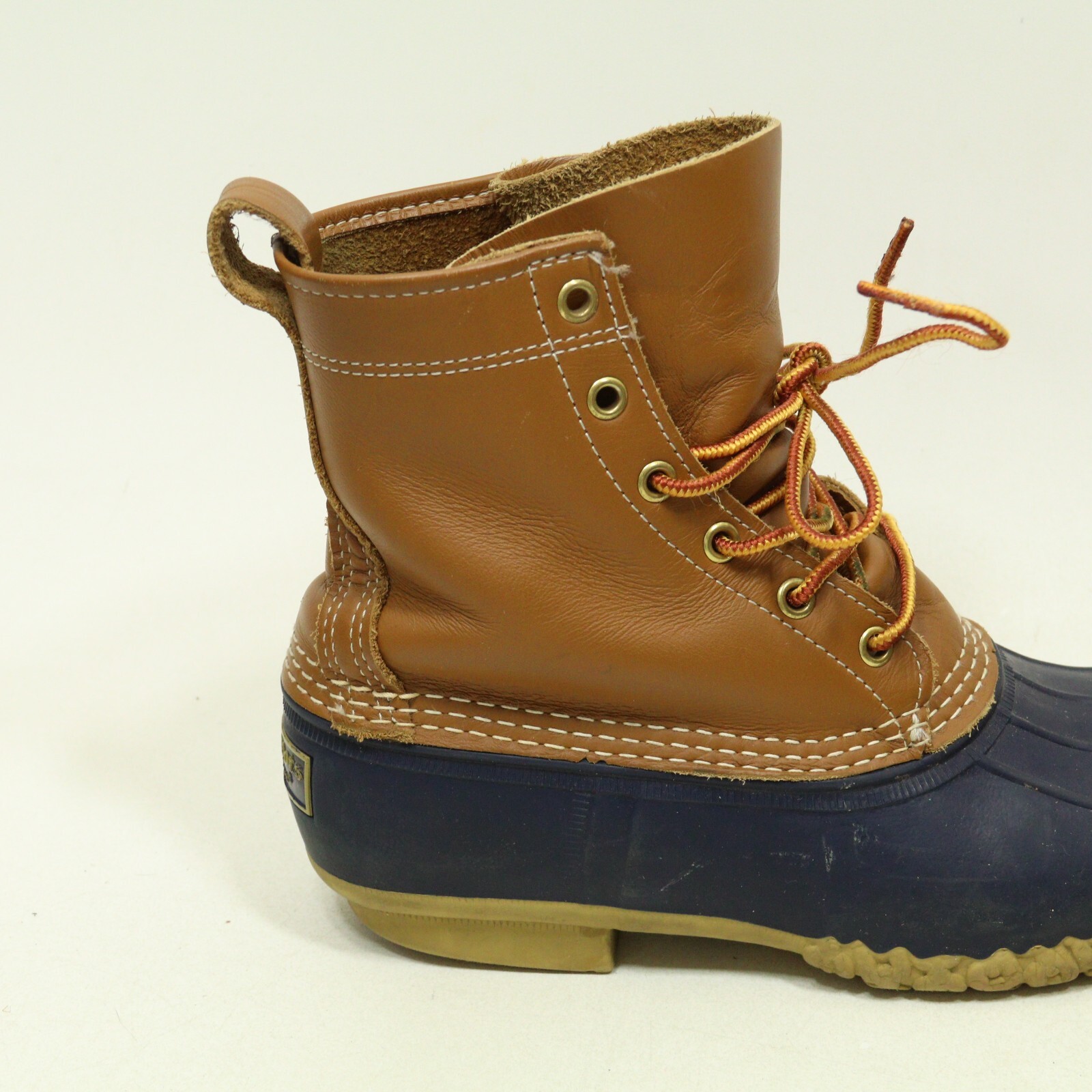 L.L. Bean Women’s The Original Duck Boots Brown Ankle Lace Up Pull Tab USA Sz 8M
