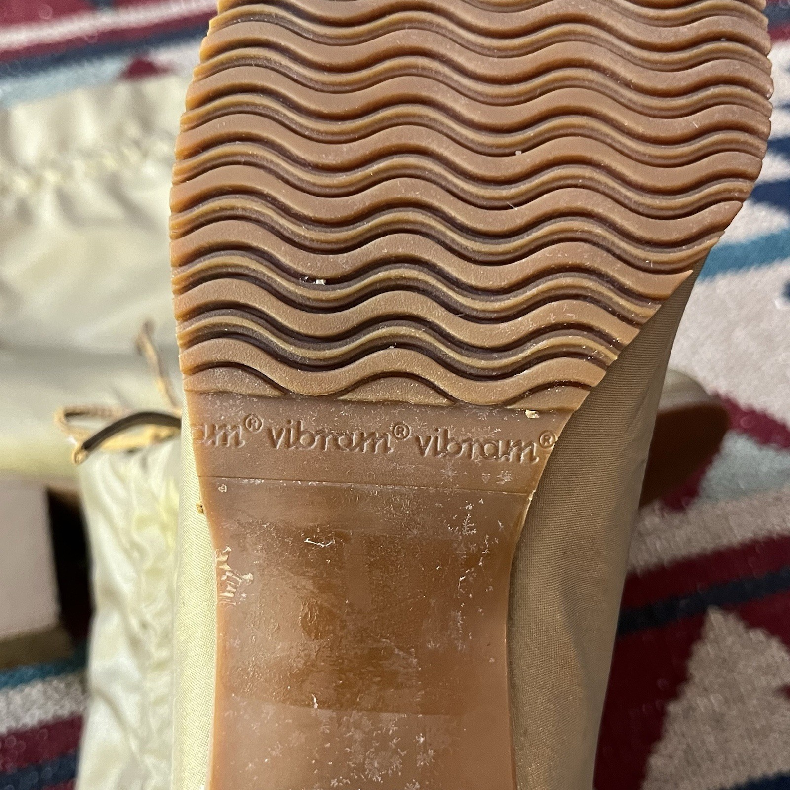 Vintage 80s Golo Winter Snow Boots Women’s 8 Beige Sherpa Lined Nylon High Heel