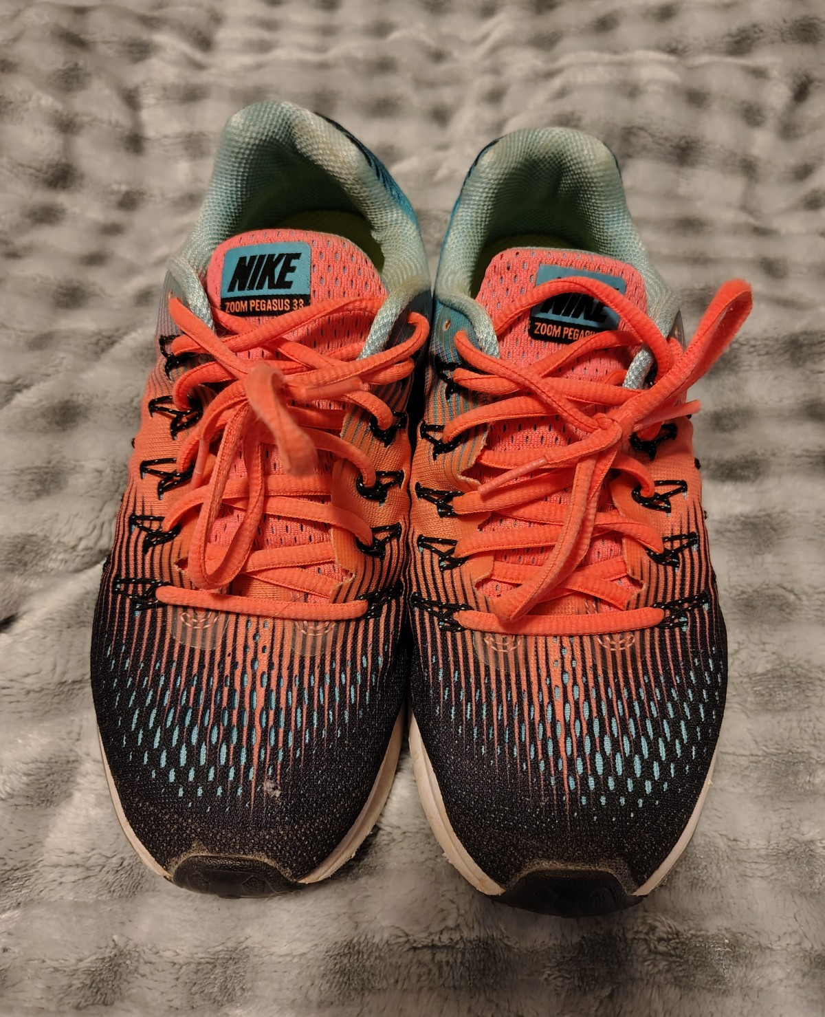 Nike Zoom Pegasus 33 Women’s Running Sneaker Mesh Orange/Black/Blue 2016