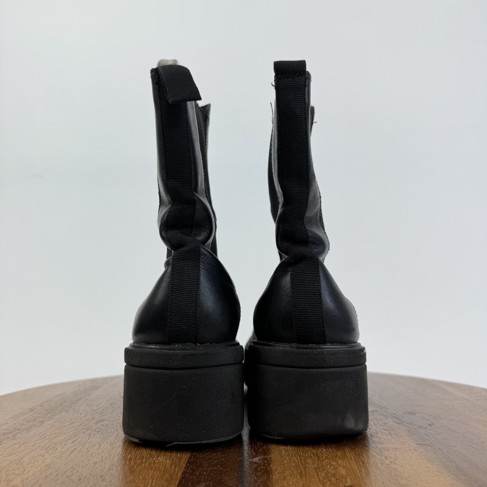 Womens Vagabond Tara Black Leather Casual Comfort Wedge Chelsea Boots Size EU 39