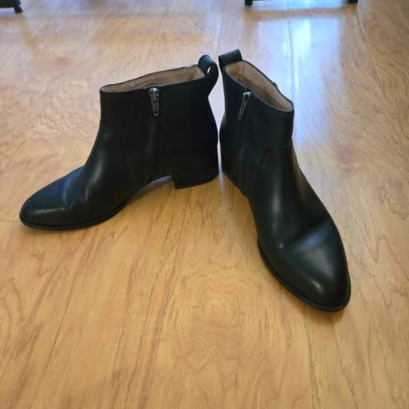 Madewell The Carina Boot Black Leather Ankle Boots size 7
