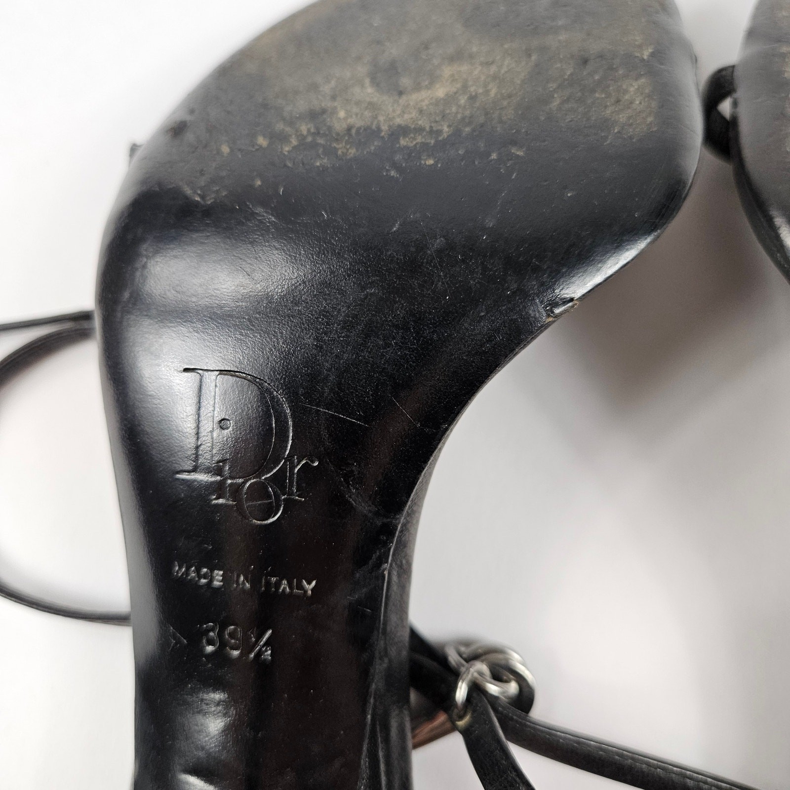 Y2k Dior Heels Lock & Key by John Galliano Sandals Black Strappy – 39.5 (8.5)