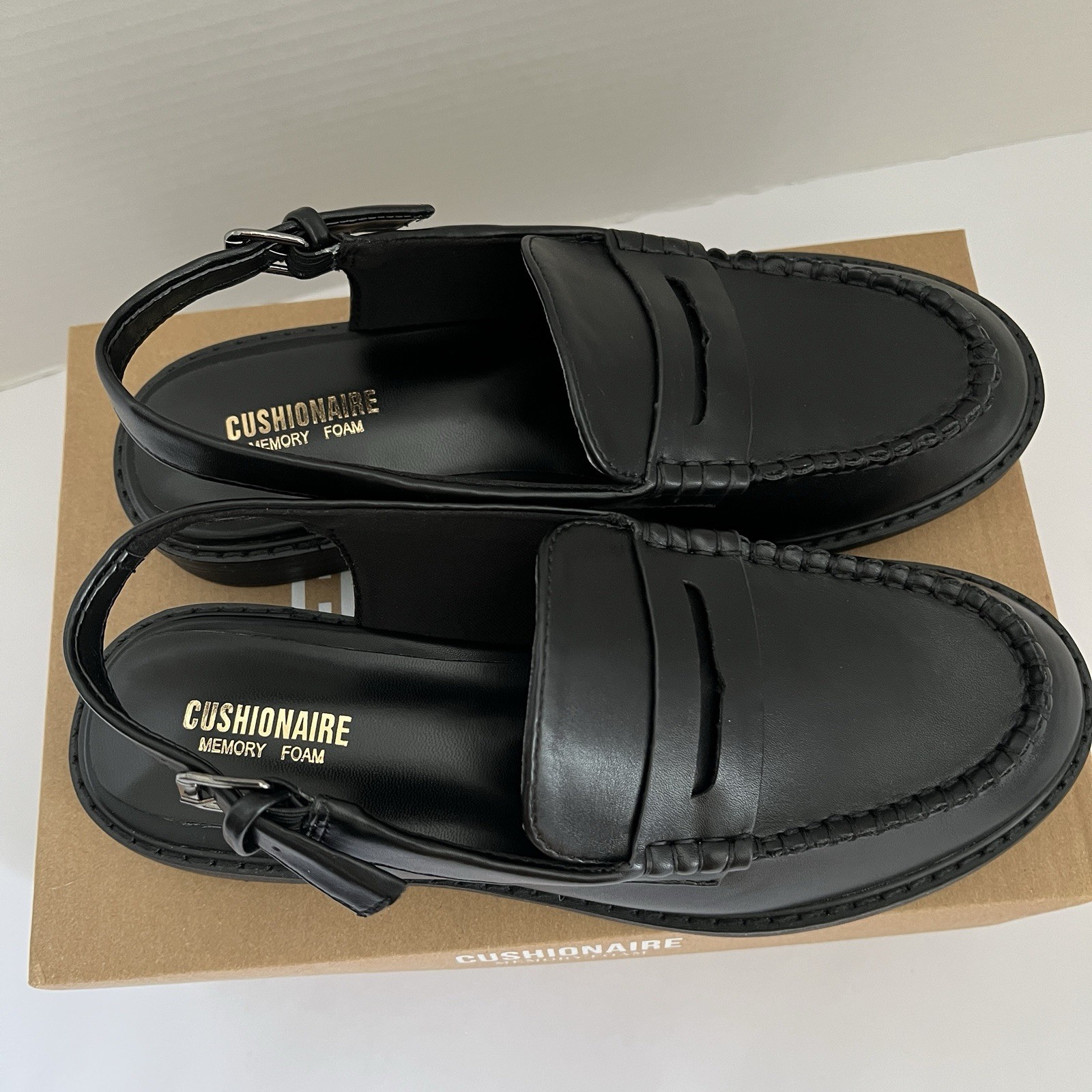Cushionaire Romance Women’s Slingback Loafer + Memory Foam US 7M/Black