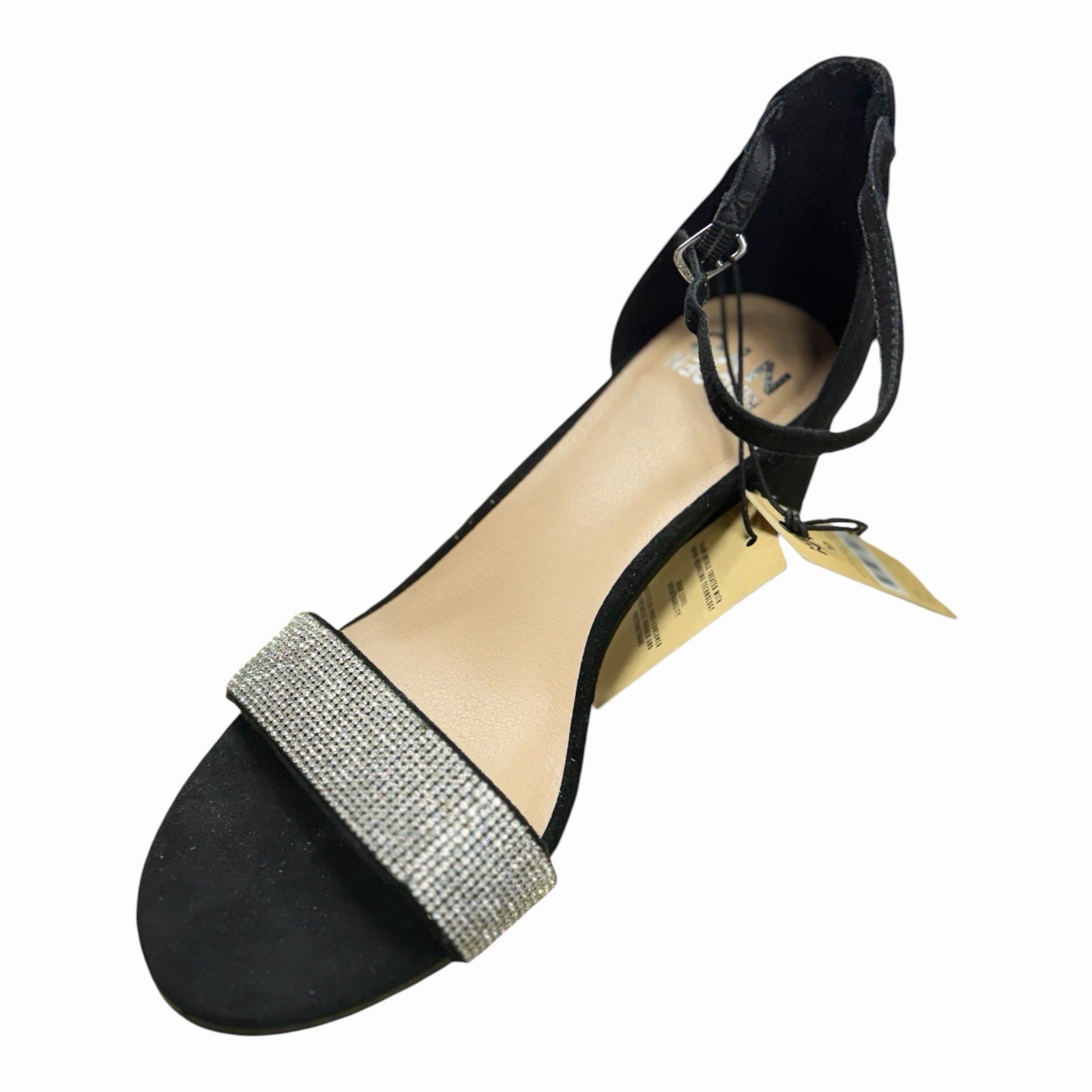 Madden NYC Women’s Illie City Black Bling Sandals size 9 New In Box