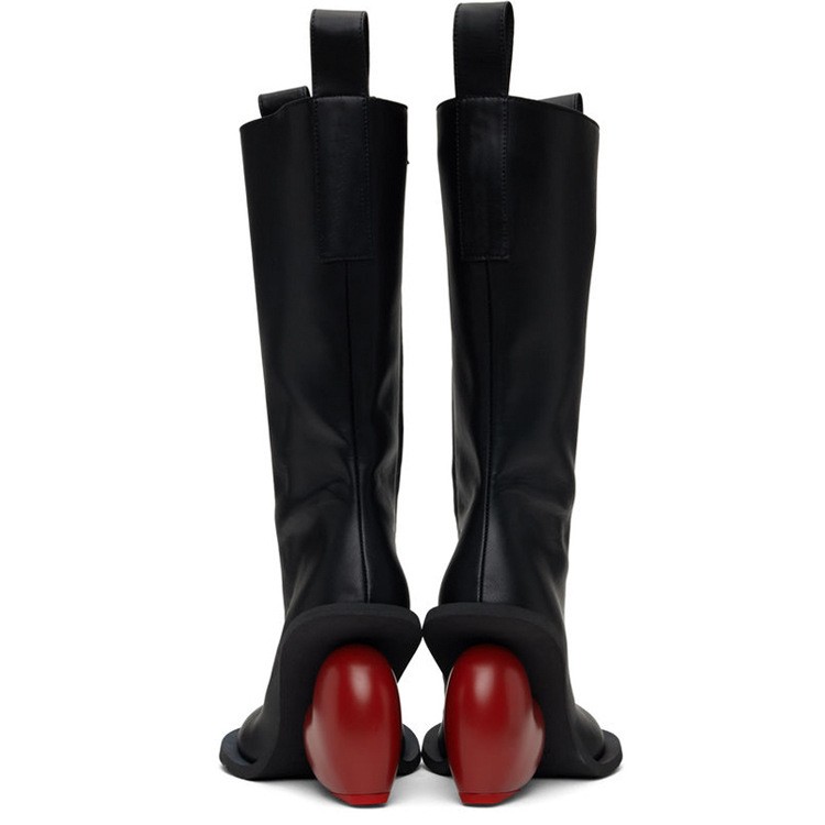 Womens Heart Heel Side Zip Party Round Toe Mid Calf Boots Shoes Vintage Clubwear