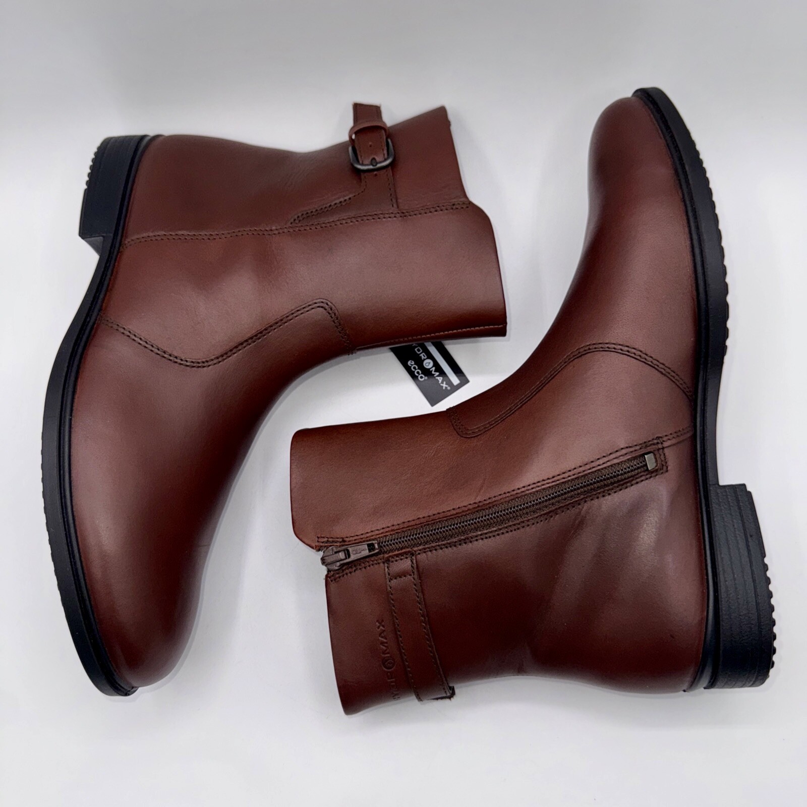 Ecco Touch 15 Buckle Hydromax Boots Women’s Size 9 EU 40 Brown Leather