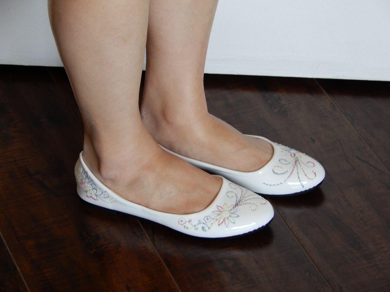 Women White Ballet Flat New Style Comfortable Fashion Size 5~10