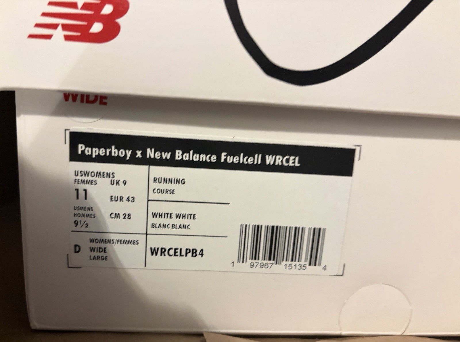 New Balance PaperBoy Paris x FuelCell SuperComp Elite 9.5 M/11 W Wide