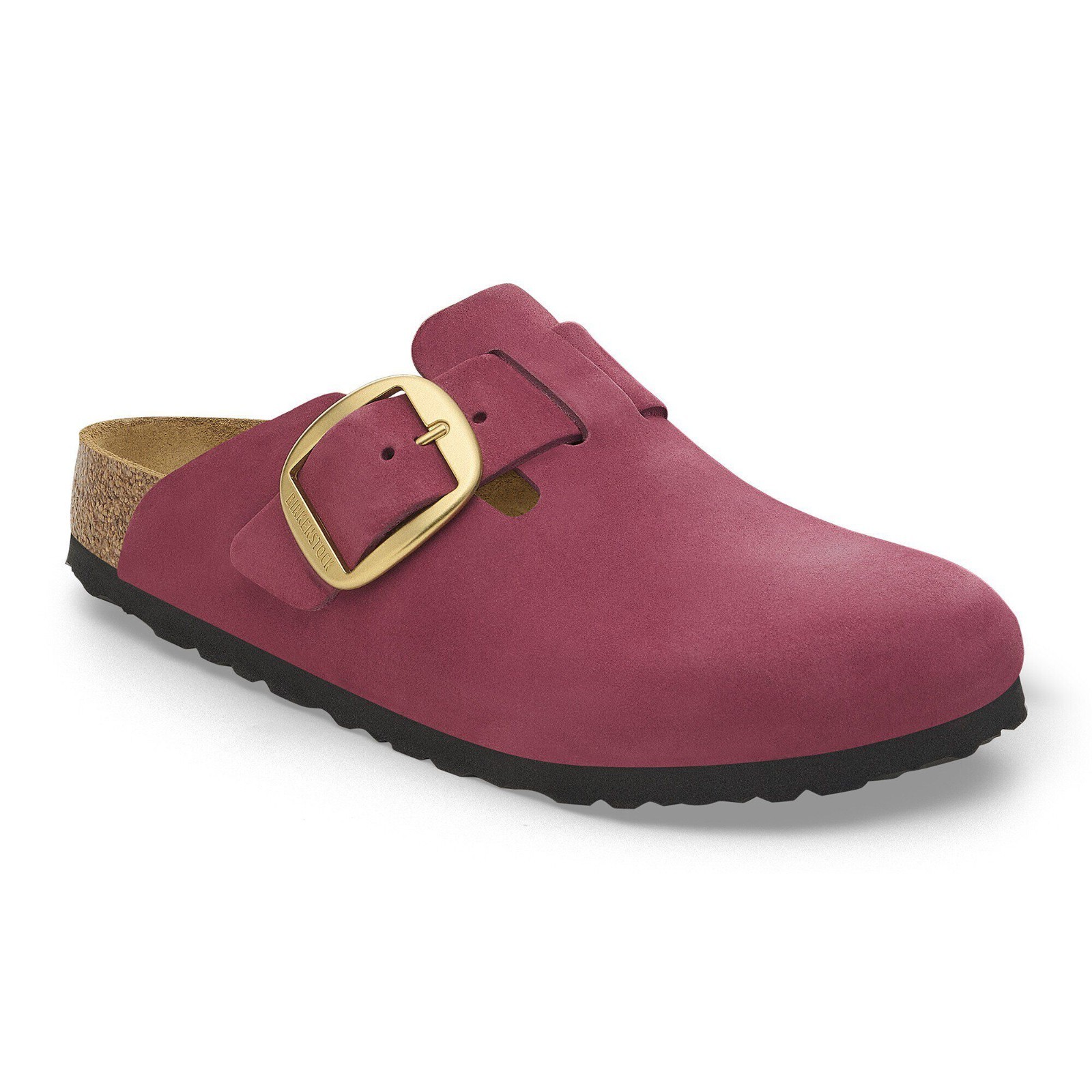 Birkenstock Boston Big Buckle Nubuck Leather Berry Crush – NEW