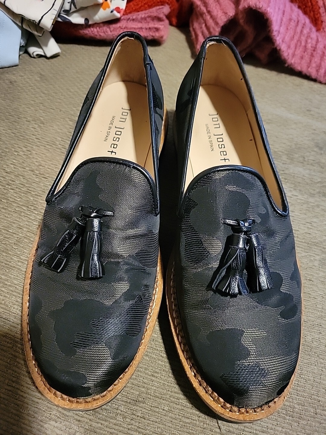 Jon Josef Womens Camouflage Slip On Platform Loafers Green Black Brown Size 6.5
