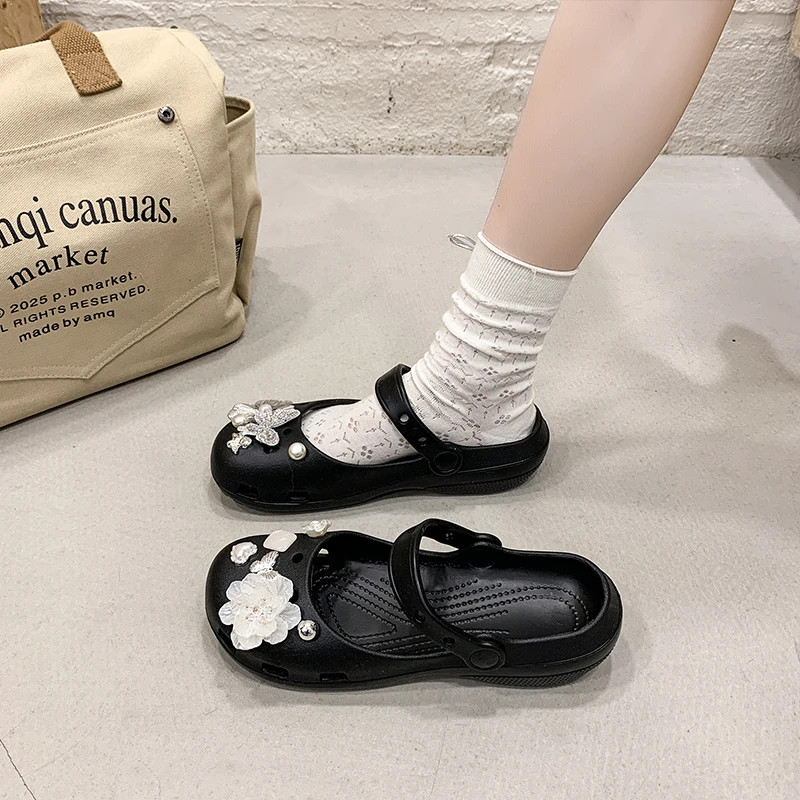 A Pair of Wear-Resistant Summer Women’s Non-Slip Clogs, New Sports Beach Shoes f