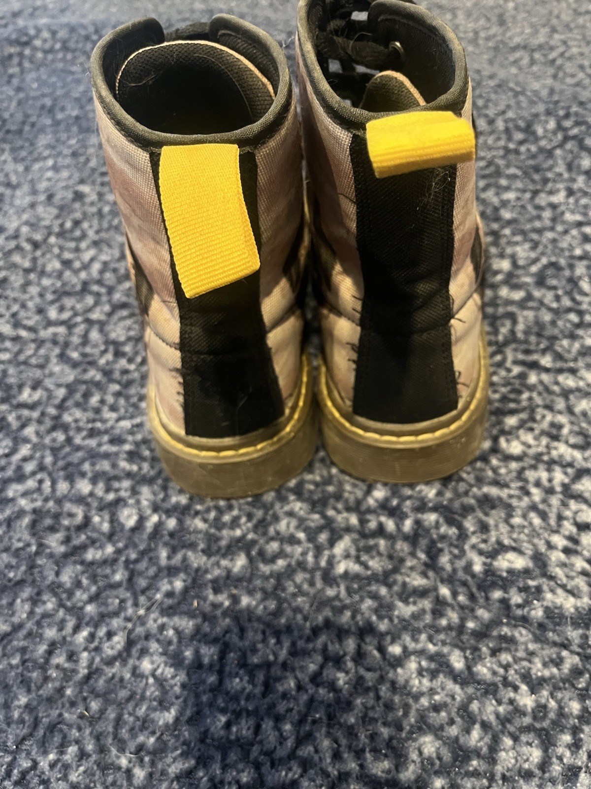 Dr. Martens Style Pug Combat Boots with Pug Face Graphics In Women’s Size 7 US