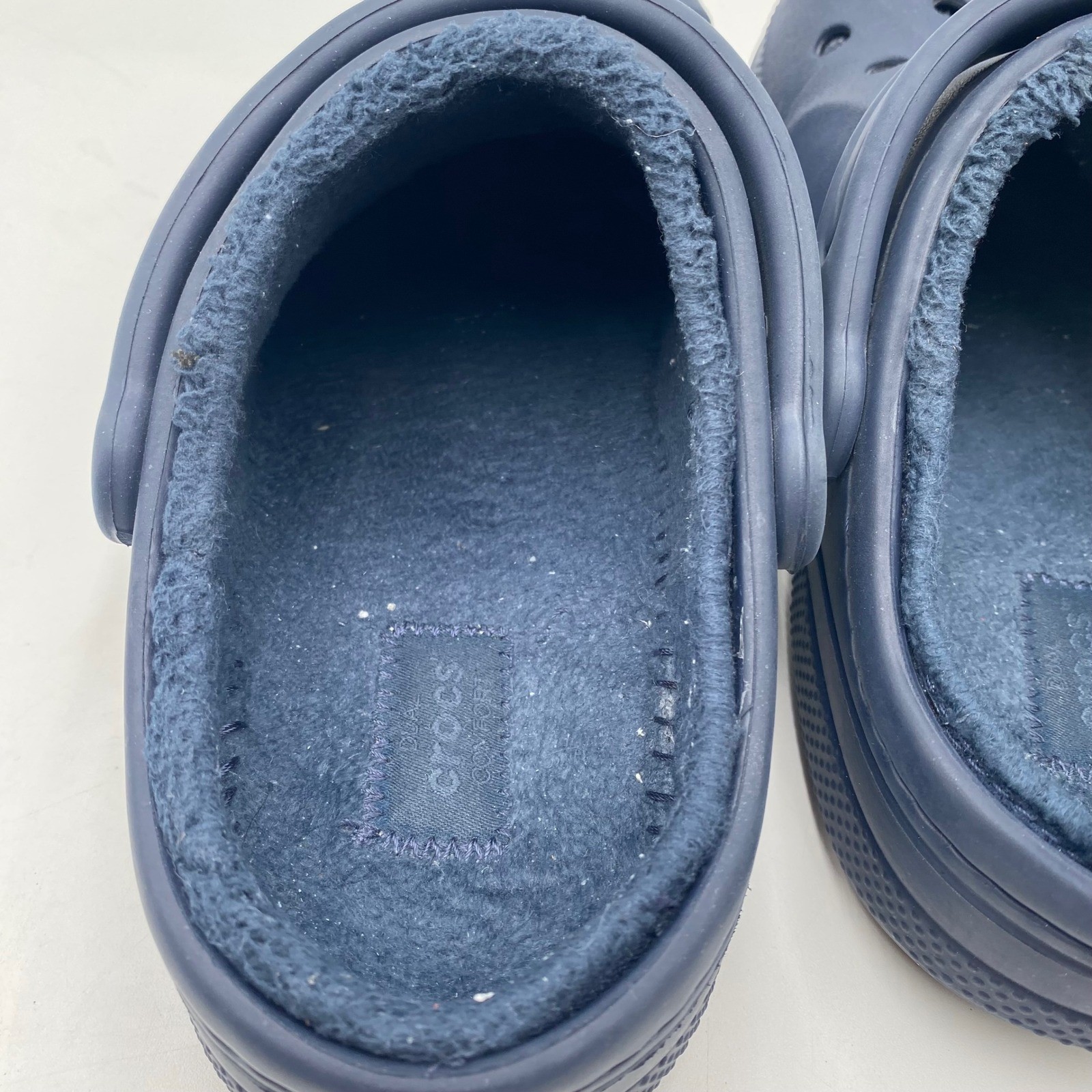 Crocs Baya Lined Clog Navy Blue Womens 6 Fleece Warm Comfort Slip On Shoes