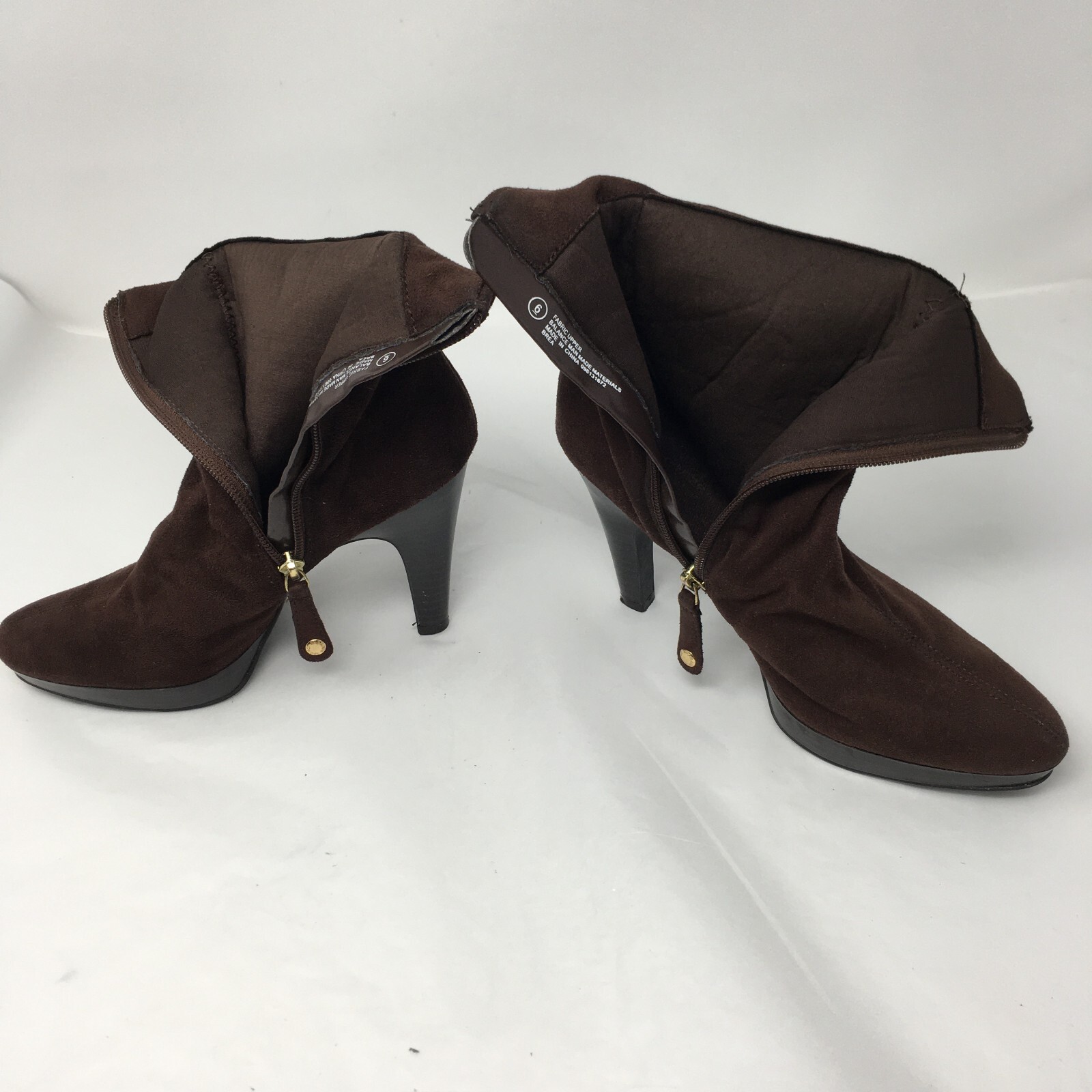 Isaac Mizrahi for Target Women’s Brown Side Zip High Heel Ankle Boots Size US 6M