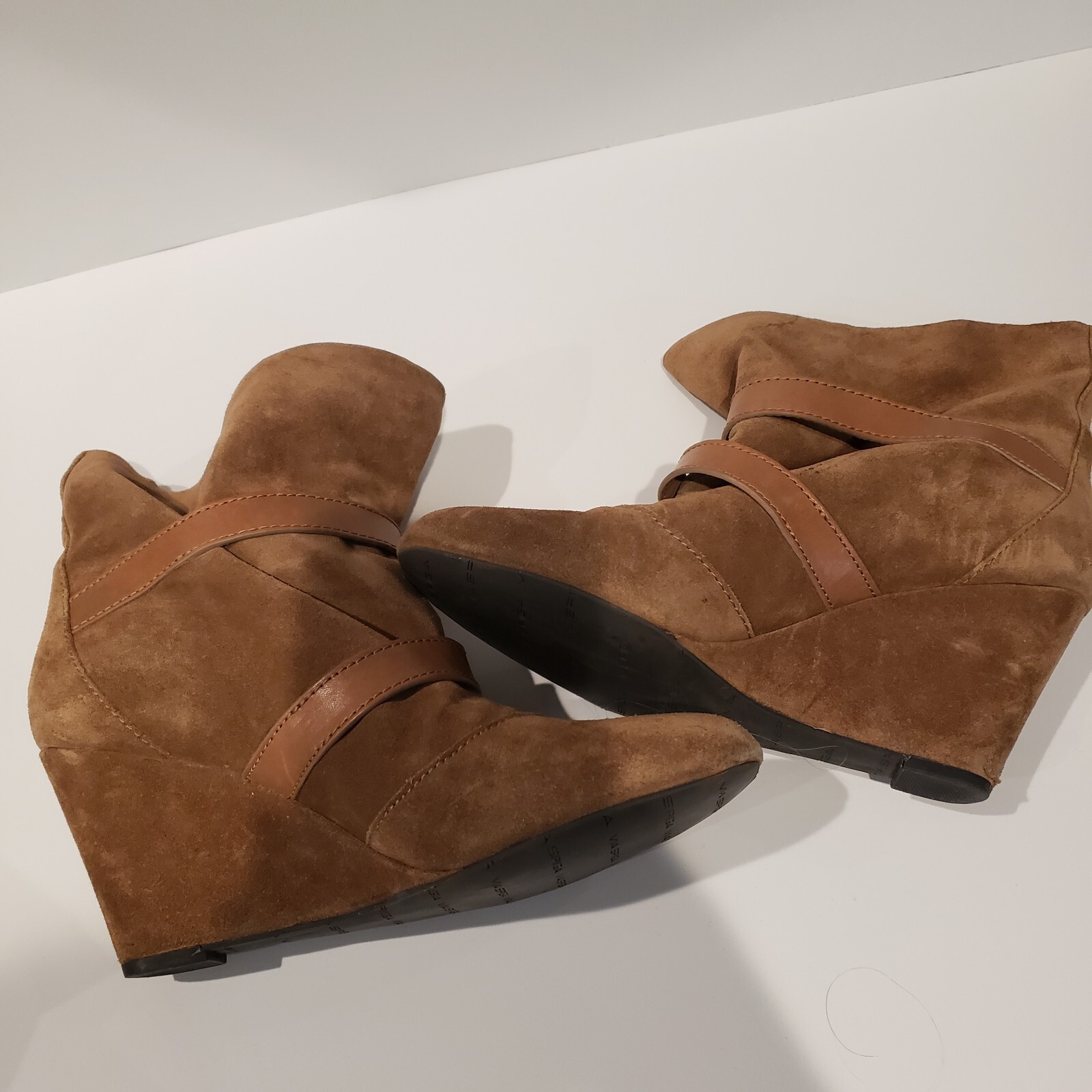 VIA SPIGA FELICE COLOR Pull On Wedges Ankle Boots SZ 5 5.5