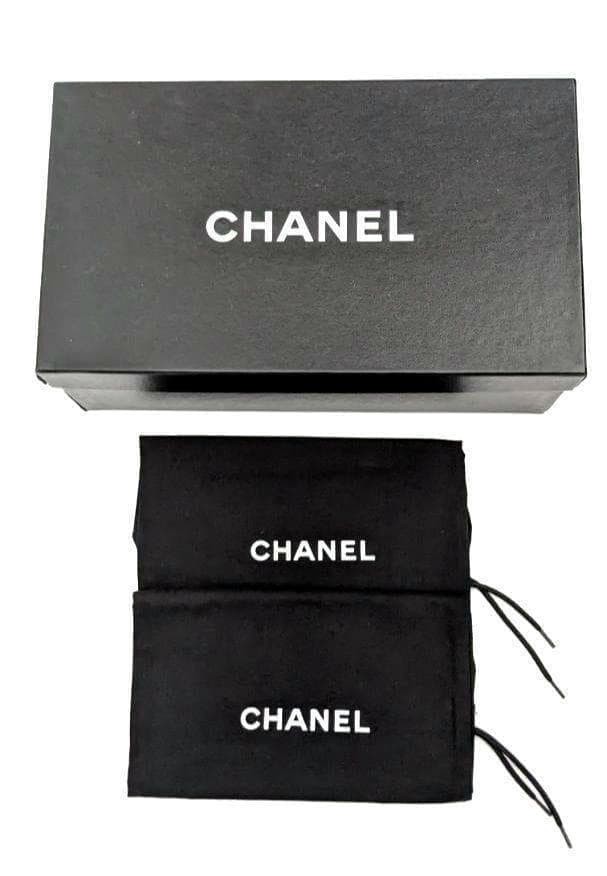 CHANEL Sandals Pumps 22.5cm Black Leather Ankle Strap Coco Mark