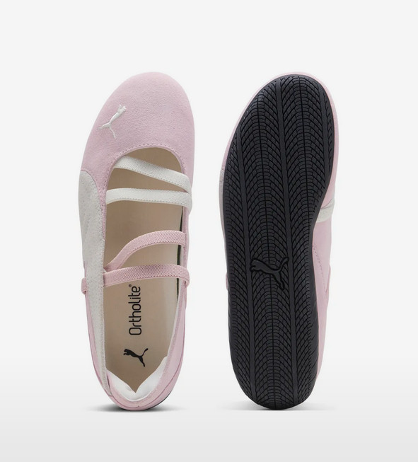 Puma Women Speedcat Ballet Suede Whisp of Pink Puma White Sneakers 401287-01