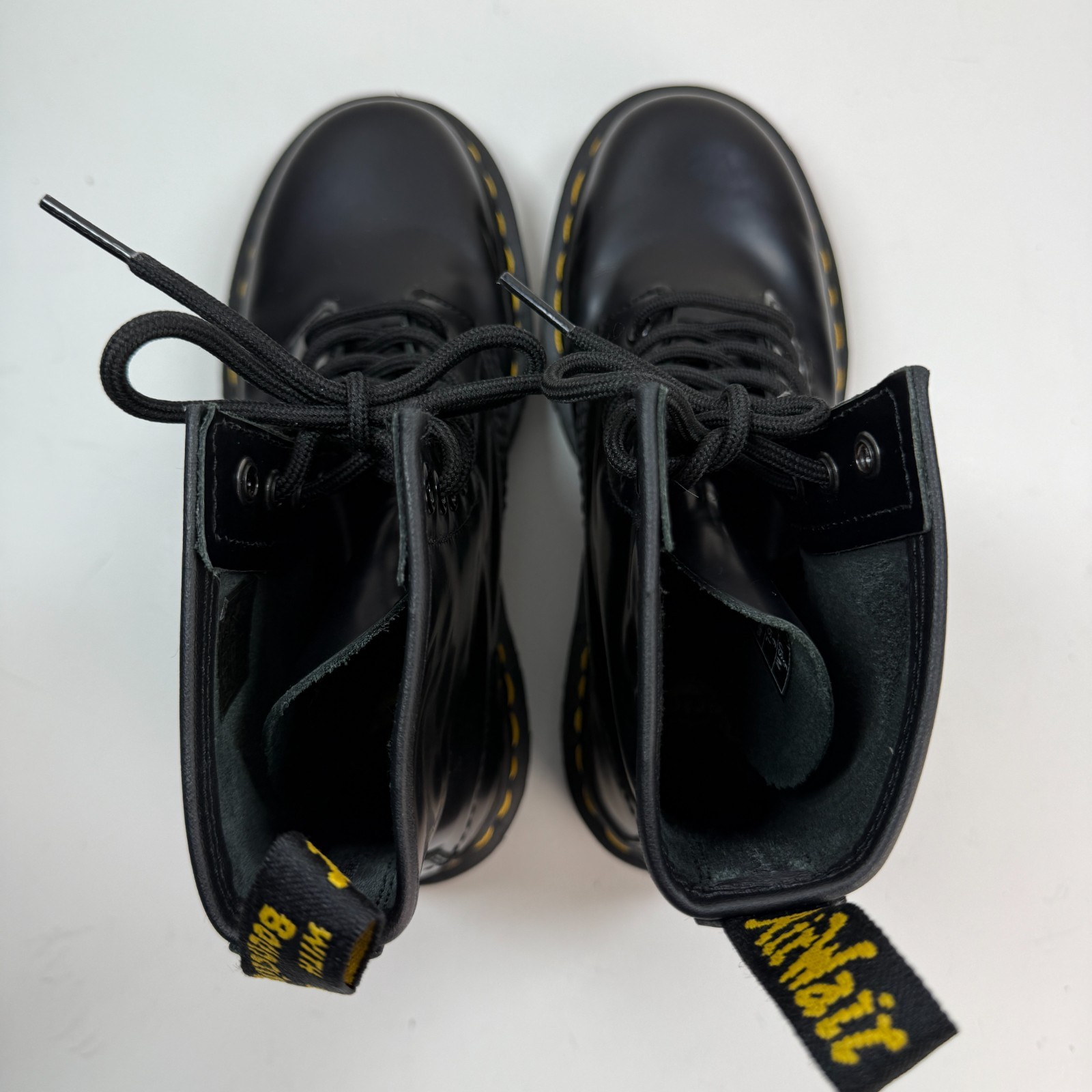 Dr. Martens 1460 Bex Smooth Black Leather Lace Up Boots Womens Size 6 / Mens 5
