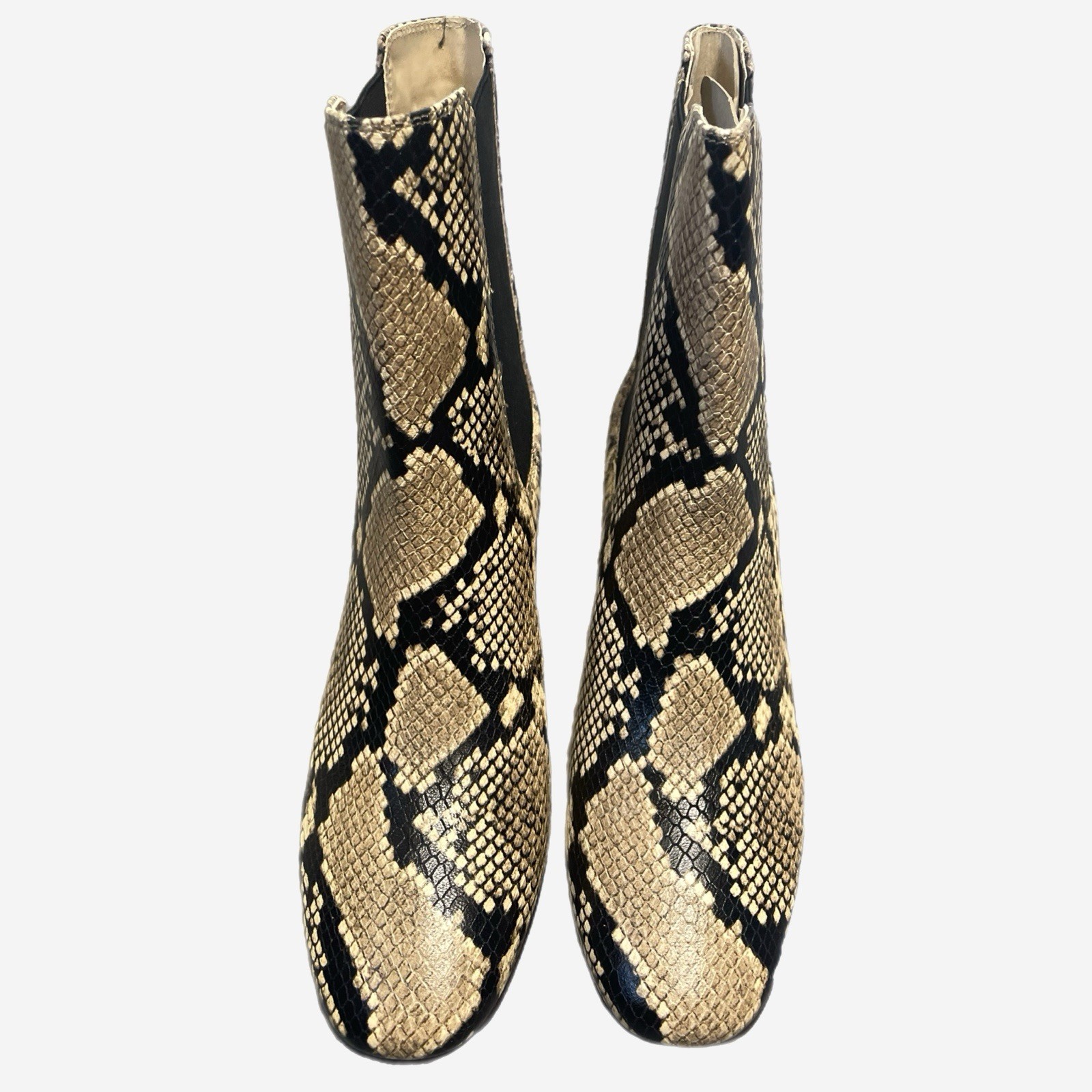 Jcrew NWT Willa snake embossed leather heeled boots classic fall snakeskin 10