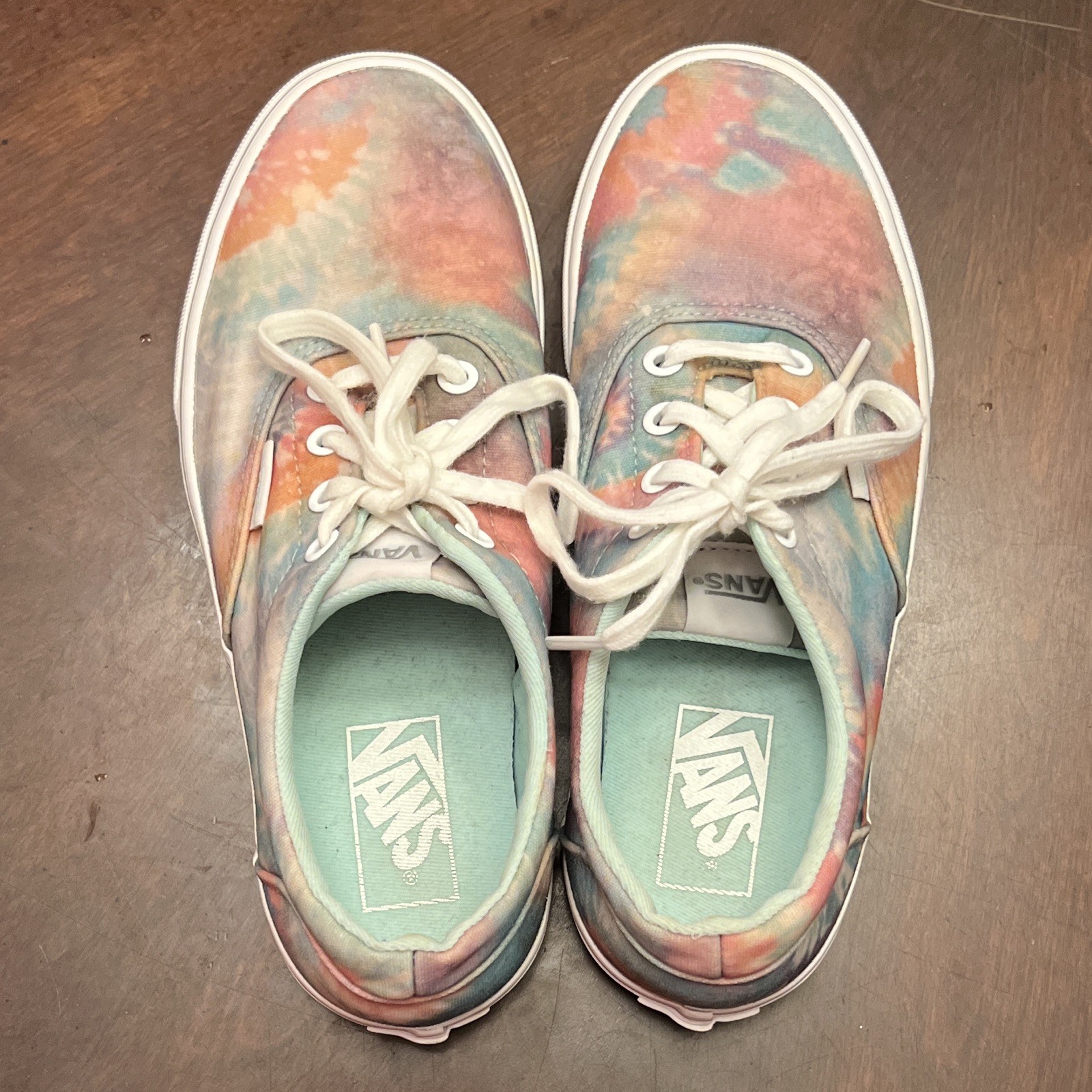 Vans Tie Dye Canvas Lace-Up Womens Skate Shoes Rubber Sole Womens US Size 6.5