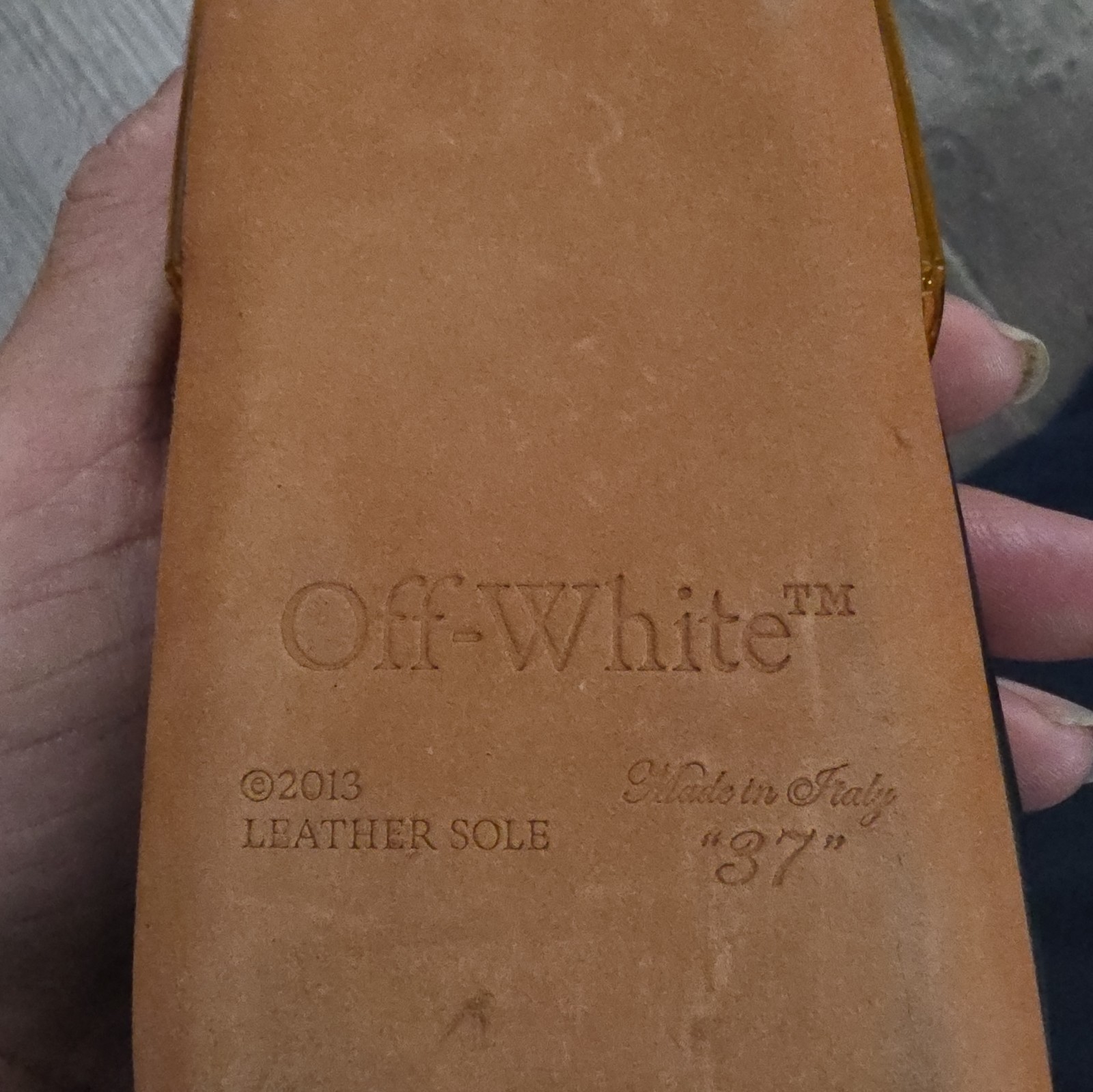 Off-White Lunar Mules Blinker Shoe Women Size 7 37 New In Box Authentic Bundle
