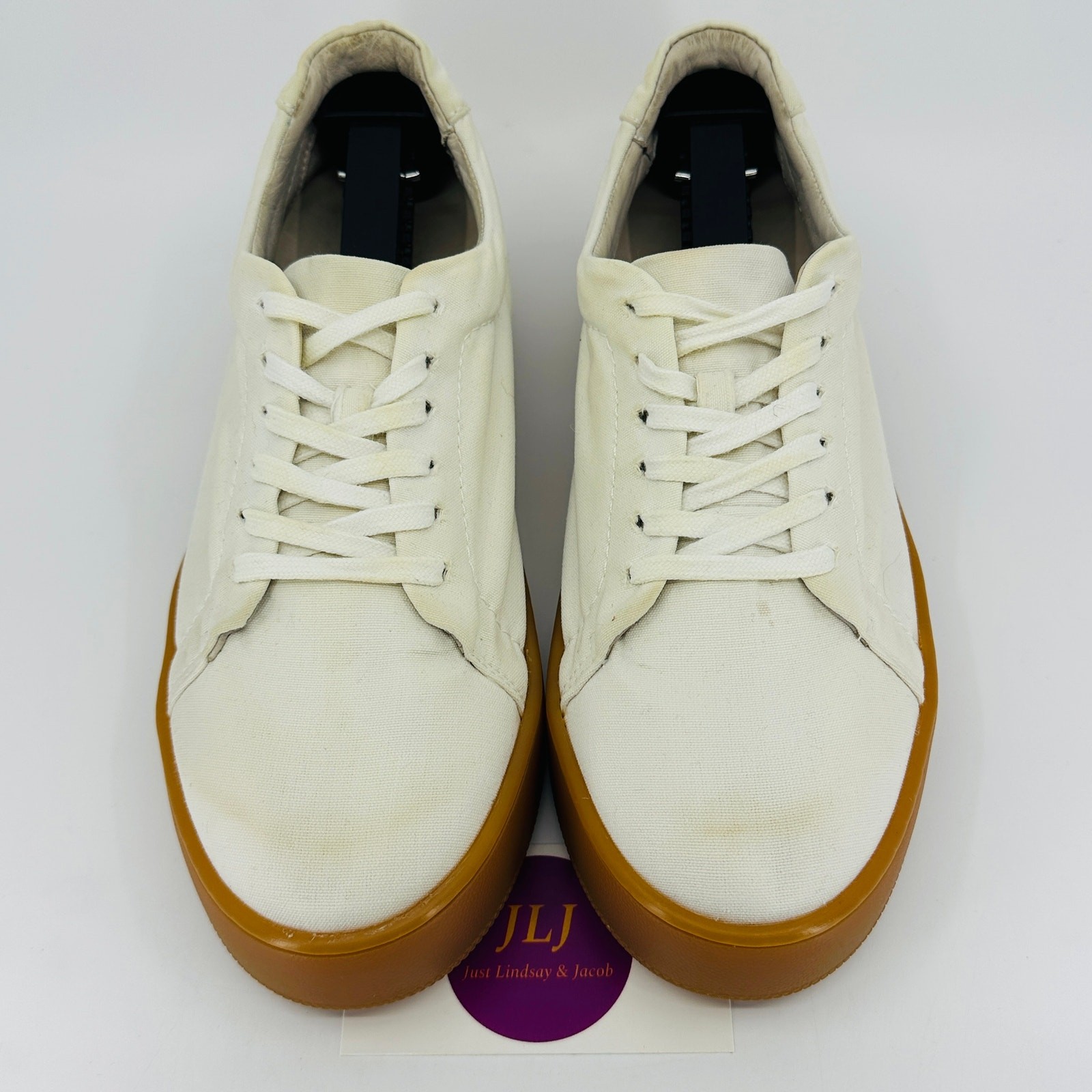 Jenni Kayne Women’s Cream Canvas Casual Skater Sneakers Size 39 EU/ 9 US