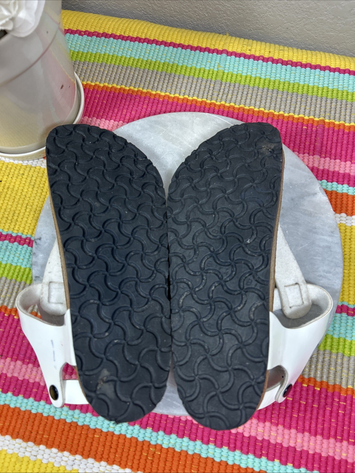 Birkenstock Gizeh White Kairo Thong T Straps Sandals Women’s Size EU 39 US 8/8.5