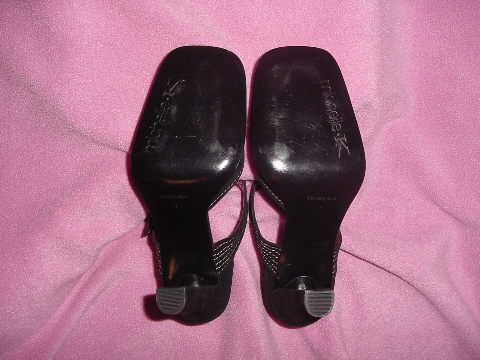 BLACK SUEDE LEATHER HIGH HEEL MARY JANE by MICHELLE K Size 8M NEW~FREE SHIPPING