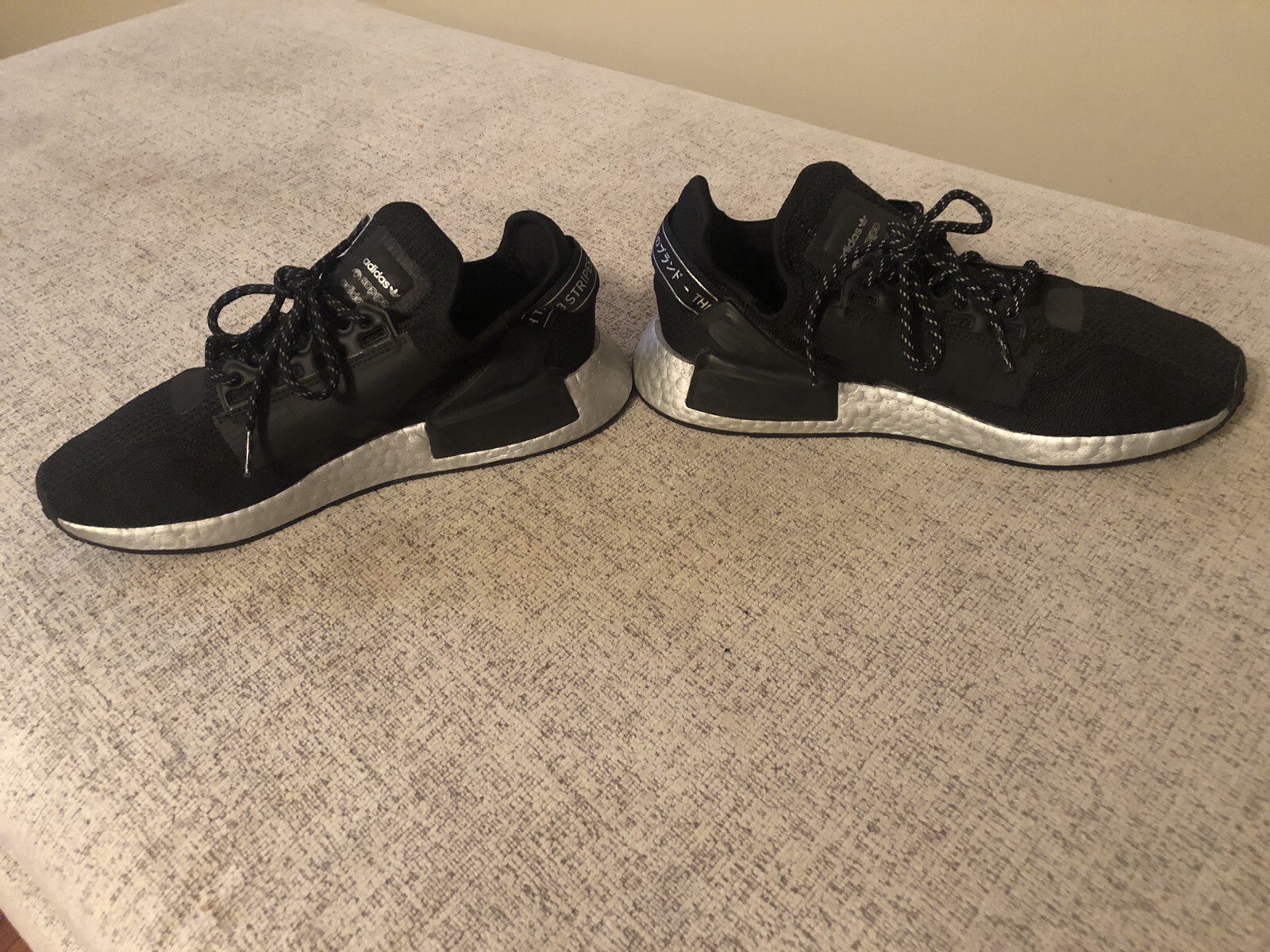 Adidas NMD_R1.V2 Womens Size 9.5 Shoes Black Silver Running Sneakers Comfort