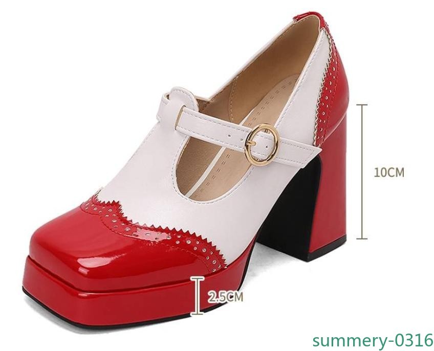 Women’s Faux Leather Color Splice Pumps Casual Ladies Party Club Office OL Shoes
