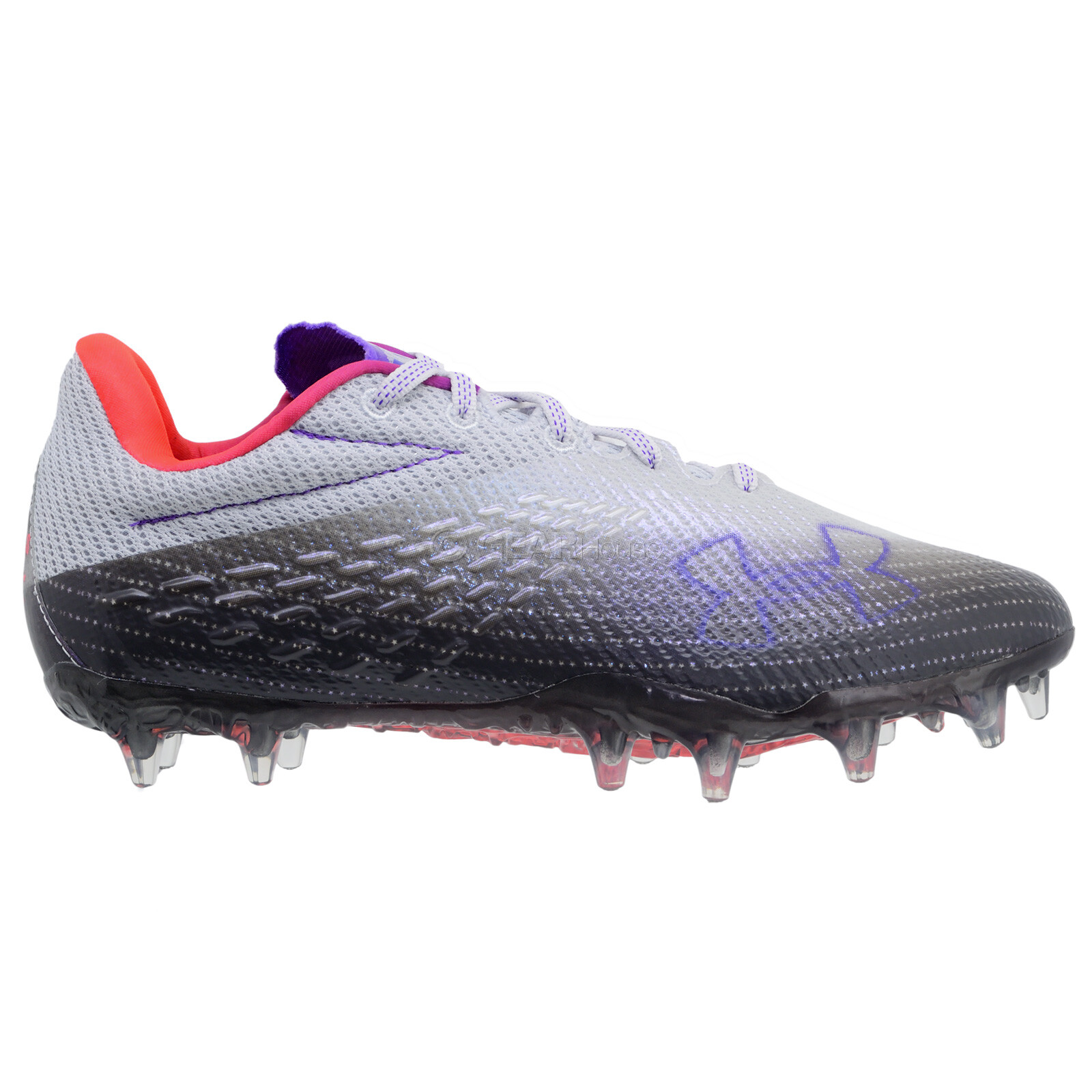 Under Armour UA Blur Smoke MC Womens Size Lacrosse Cleats, Gray, 3025123-100