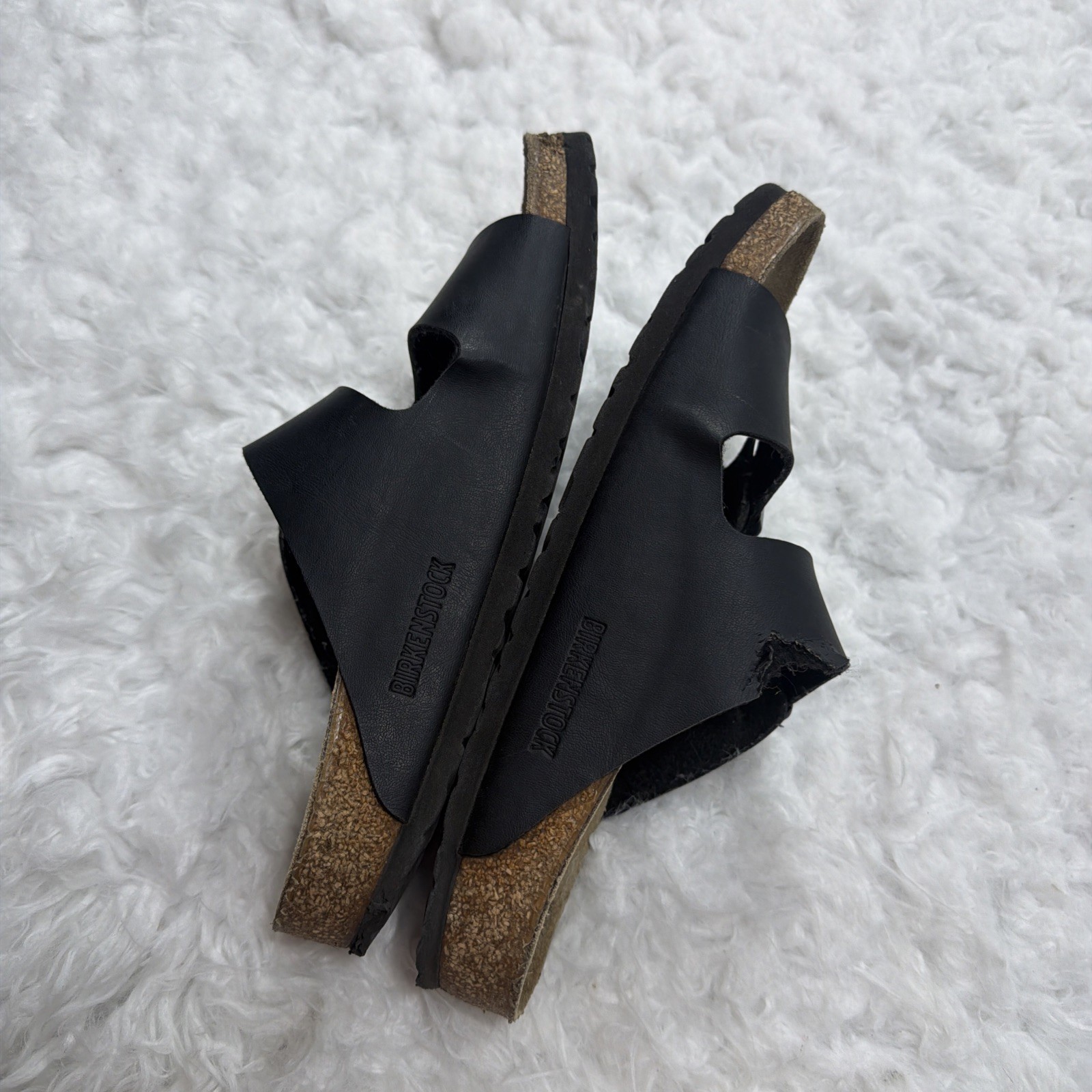 BIRKENSTOCK Sandals 40 Black Double Strap Adjustable Corkbed Lining Women’s 9.5