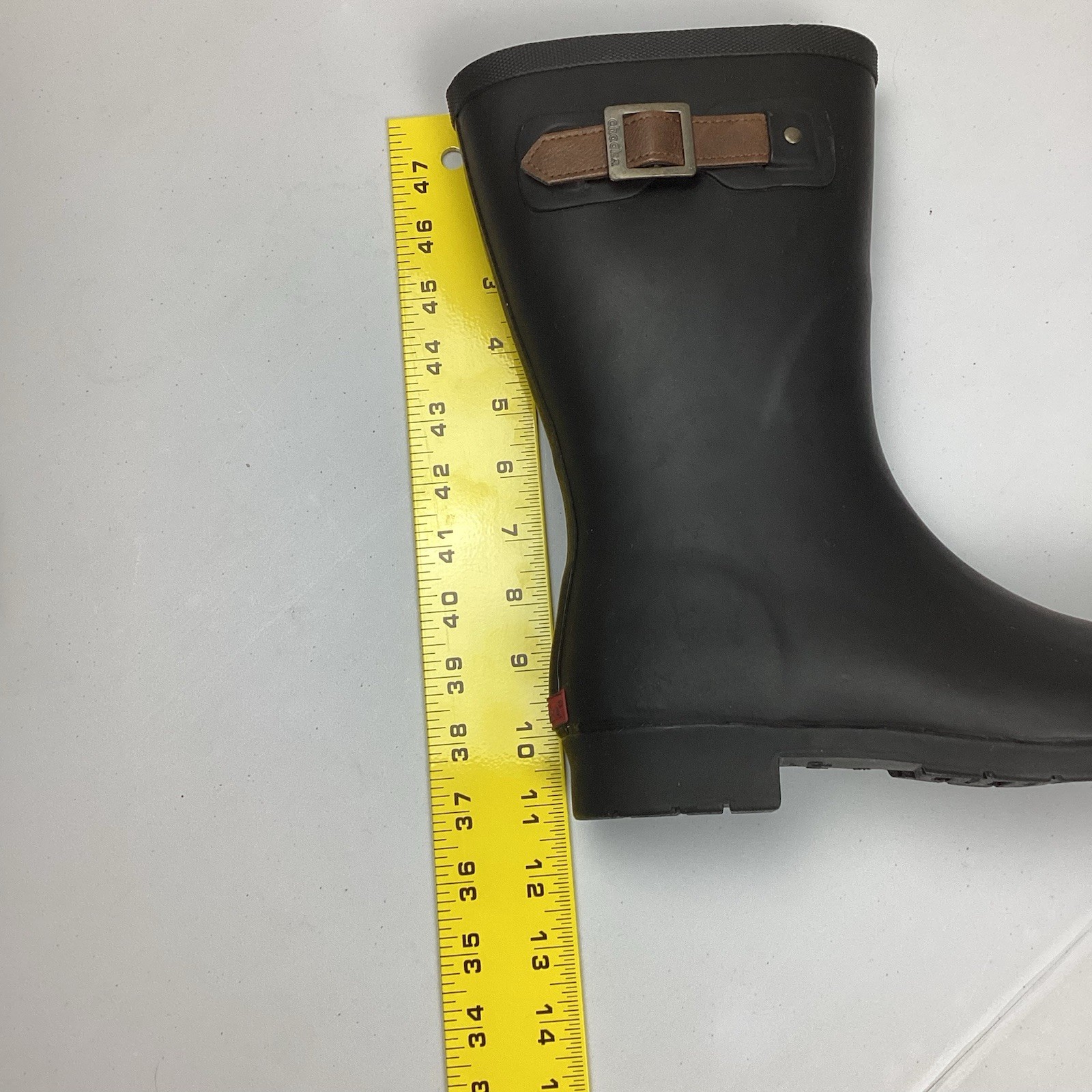 Chooka Fremont 3Q Mid Calf Pull On Black Rain Boots Women’s Size 7