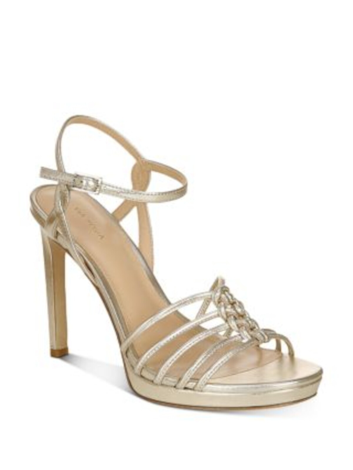 VIA SPIGA Womens Beige 0.5″ Platform Strappy Malka Stiletto Slingback Sandal 9 M