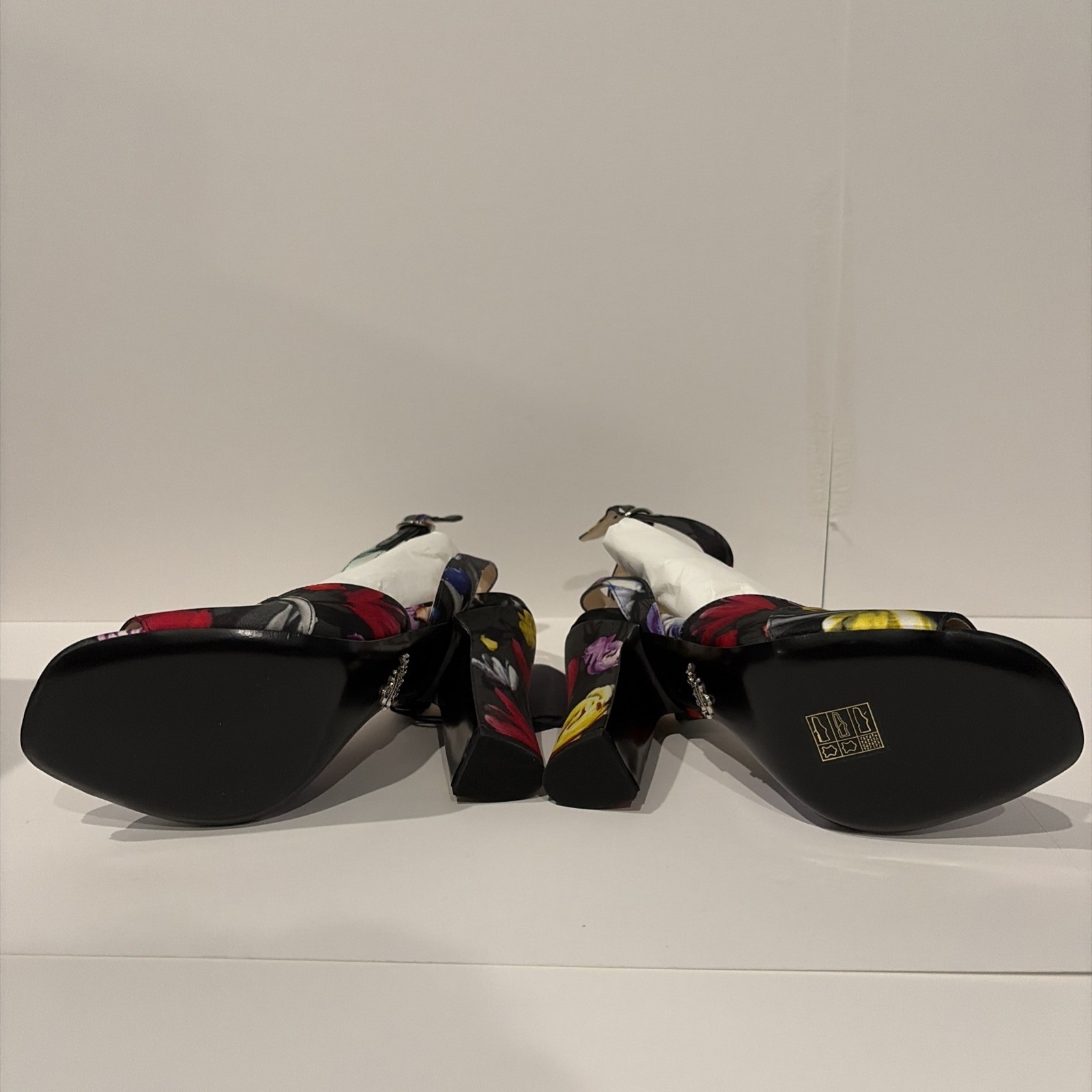 Prada Duchesse Little Flowers Ankle Wrap Sandals US Size 7.5 EU 37.5