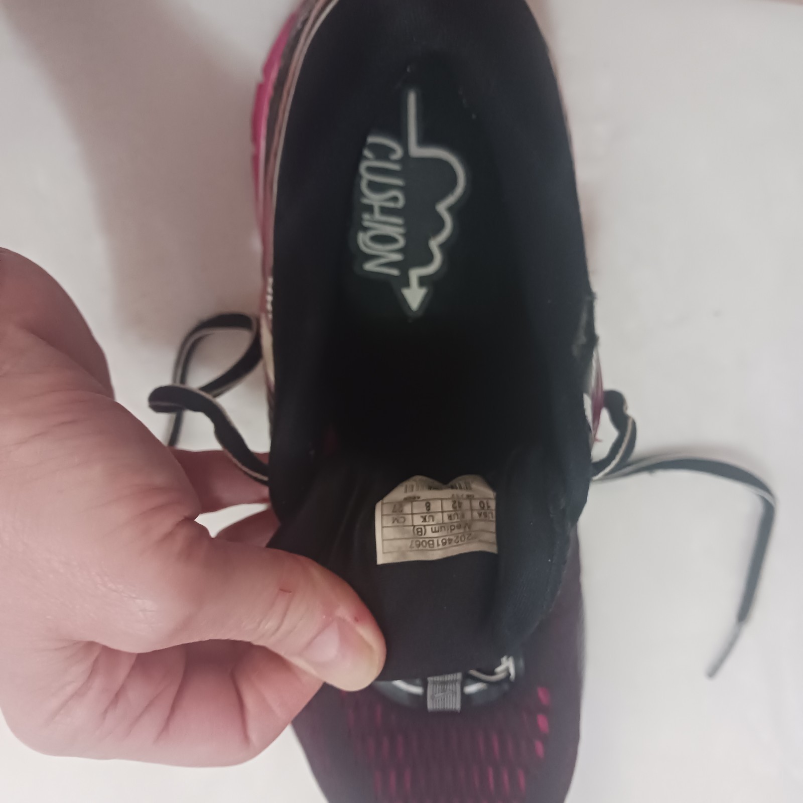 Brooks Ghost 10 Pink and Black Peacock 1202461B067 Size 10