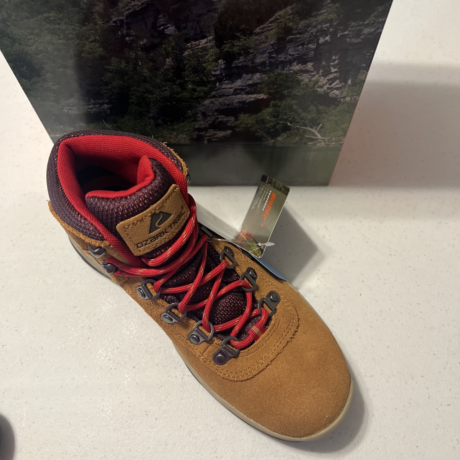 Ozark Trail Women’s Waterproof Stoneclad Hiker Boots Size 8.5 New Wheat Tan
