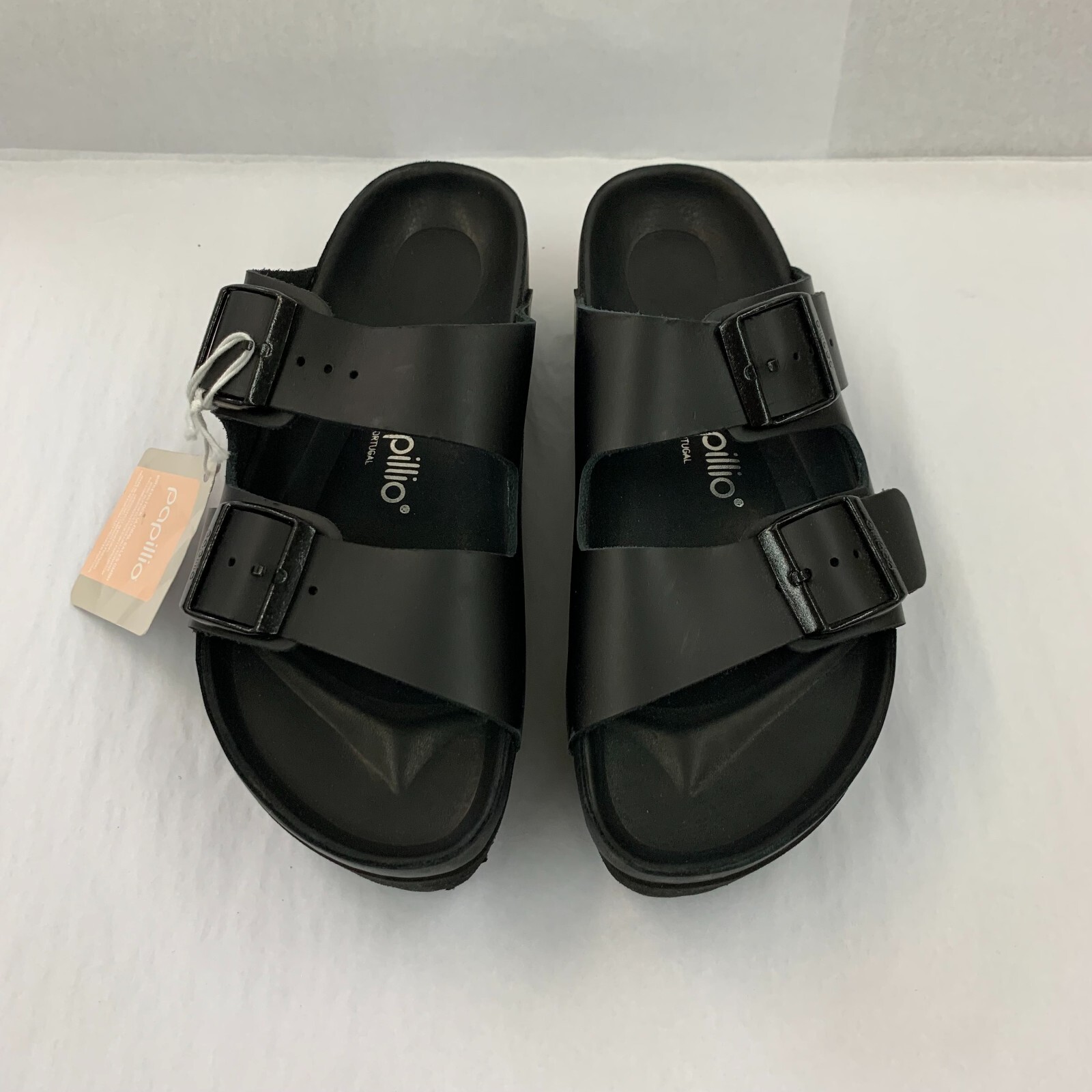 Birkenstock New w/ Box Arizona Papillio Flex Platform Black Leather Exquisite N