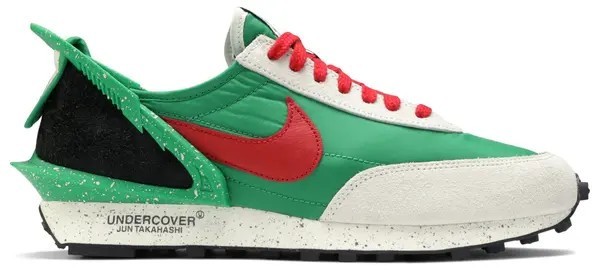New Undercover x Nike Daybreak Lucky Green Red CJ3295-300 Womens 13, Mens 11.5