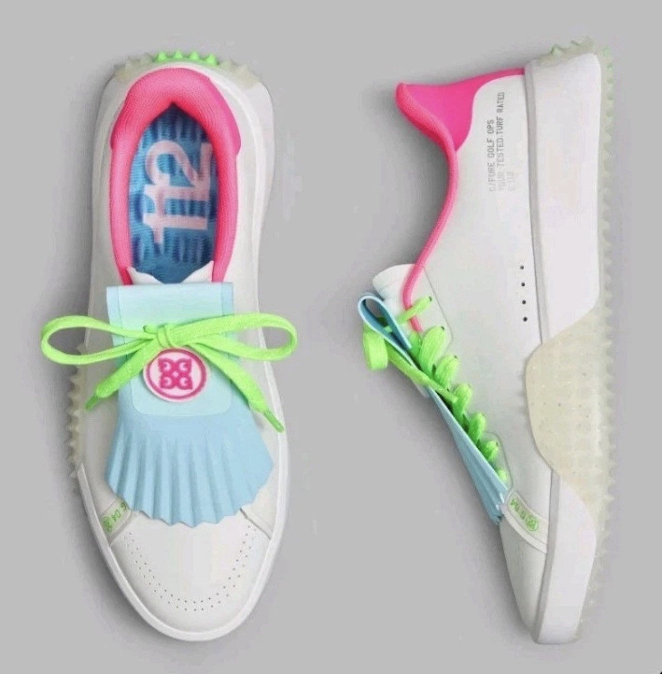 G/FORE G.112 KILTIE GOLF SHOES SNOW MULTI SPIKELESS WOMENS GLF000089 Sz 6.5