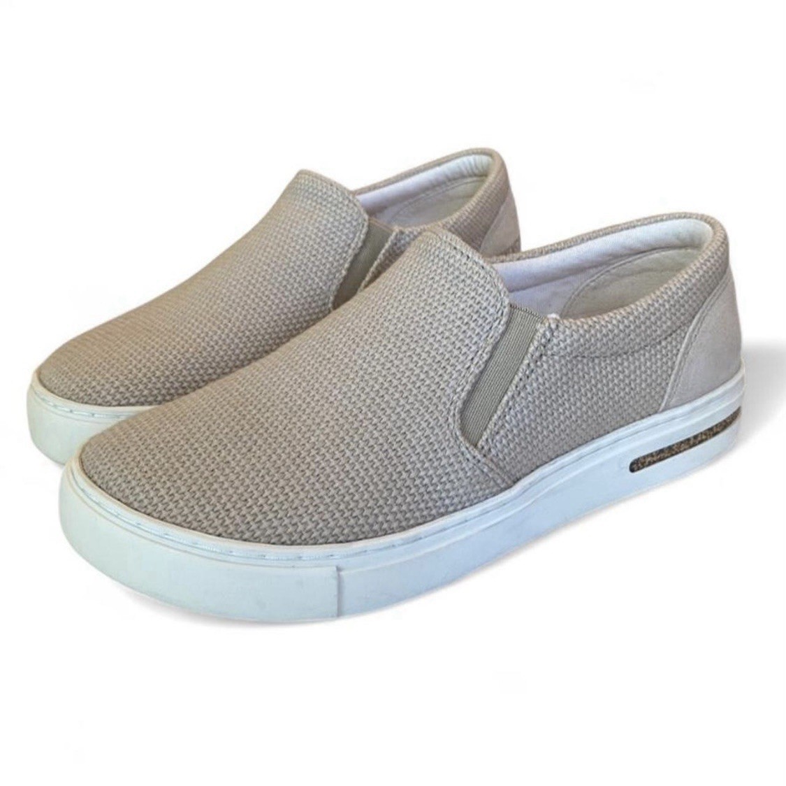 Birkenstock Oswego Canvas Women’s Slip-On Comfort Sneaker Size EU 36 Sandcastle