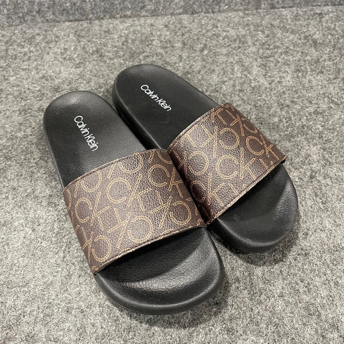 CALVIN KLEIN Athens Slide Sandal Women’s Size US 5 M Brown
